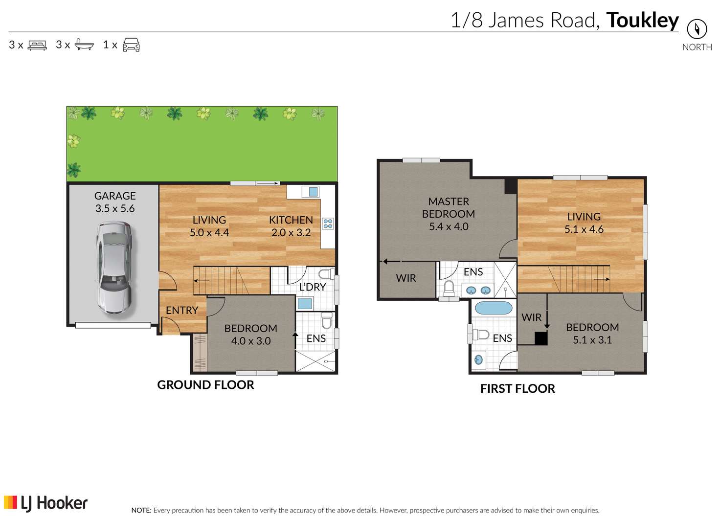 Floorplan of Homely townhouse listing, 1/8 James Road, Toukley NSW 2263