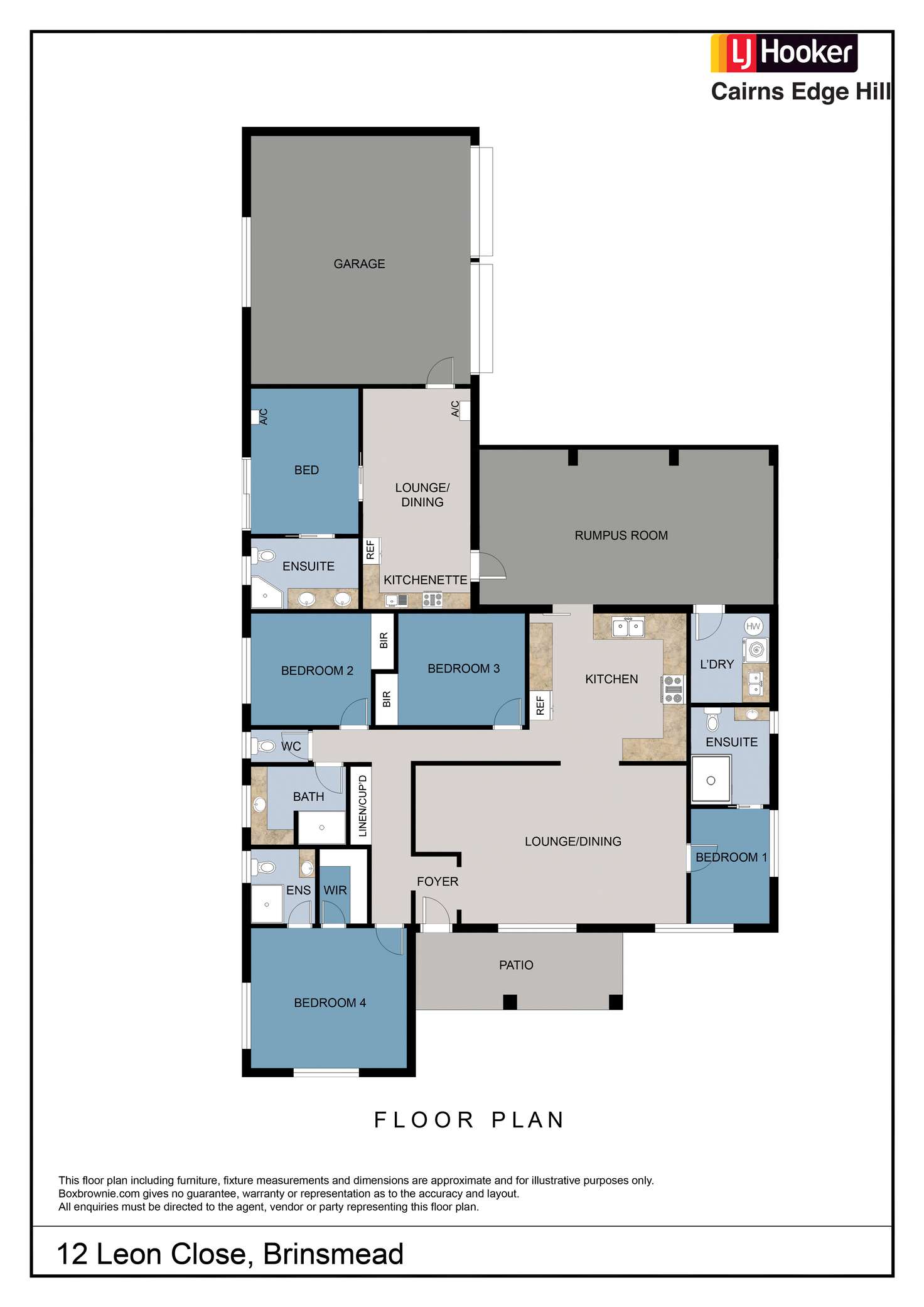 Floorplan of Homely house listing, 12 Leon Close, Brinsmead QLD 4870
