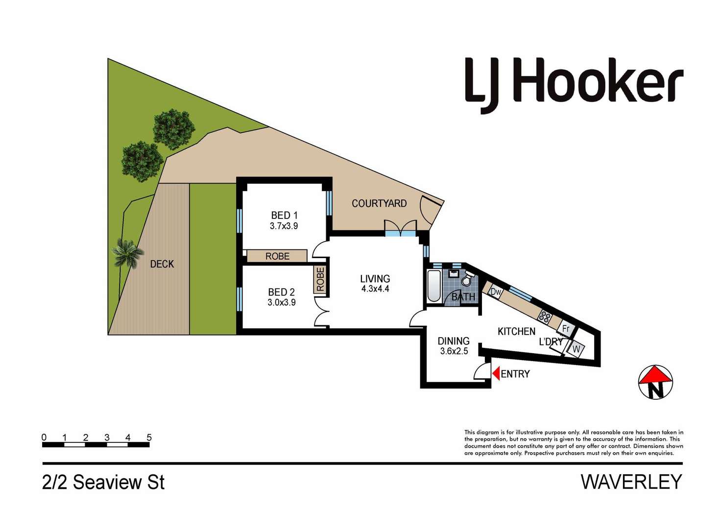 Floorplan of Homely apartment listing, 2/2 Seaview Street, Waverley NSW 2024