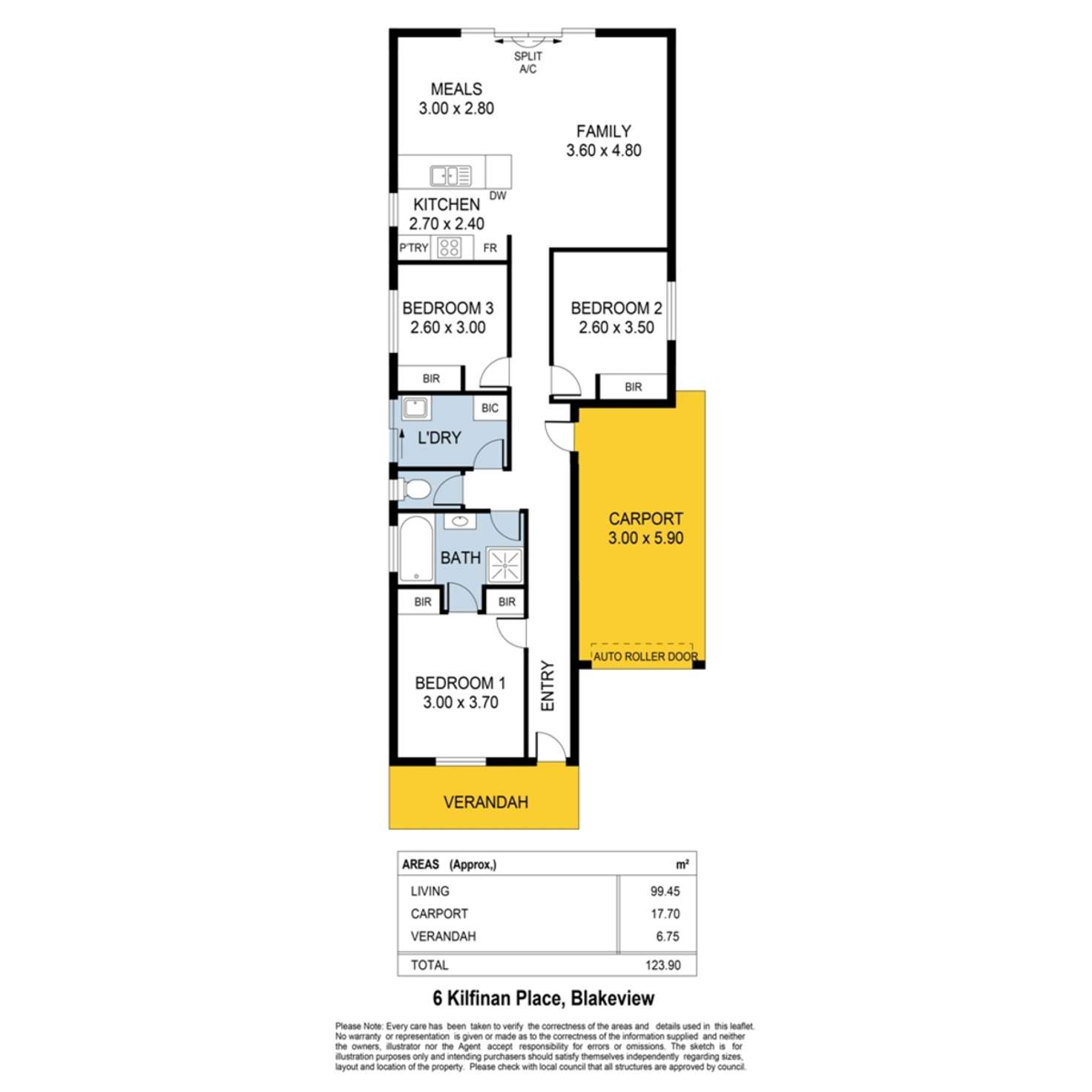 Floorplan of Homely house listing, 6 Kilfinan Place, Blakeview SA 5114