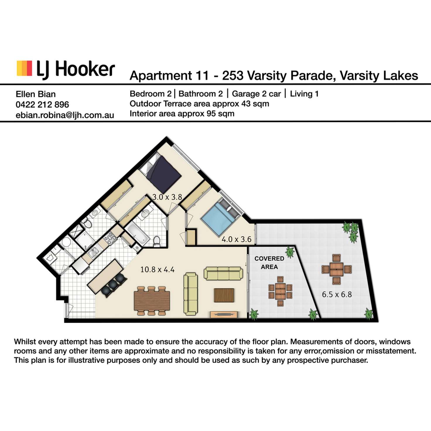 Floorplan of Homely apartment listing, 11/253 Varsity Parade, Varsity Lakes QLD 4227