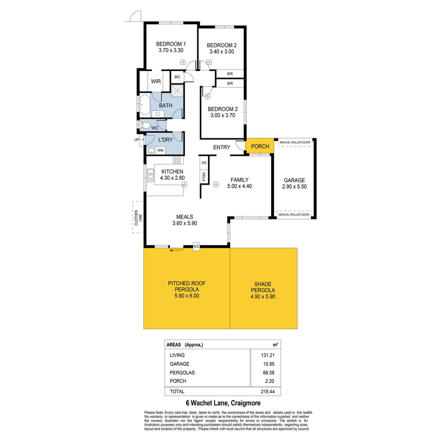 Floorplan of Homely house listing, 6 Watchet Lane, Craigmore SA 5114
