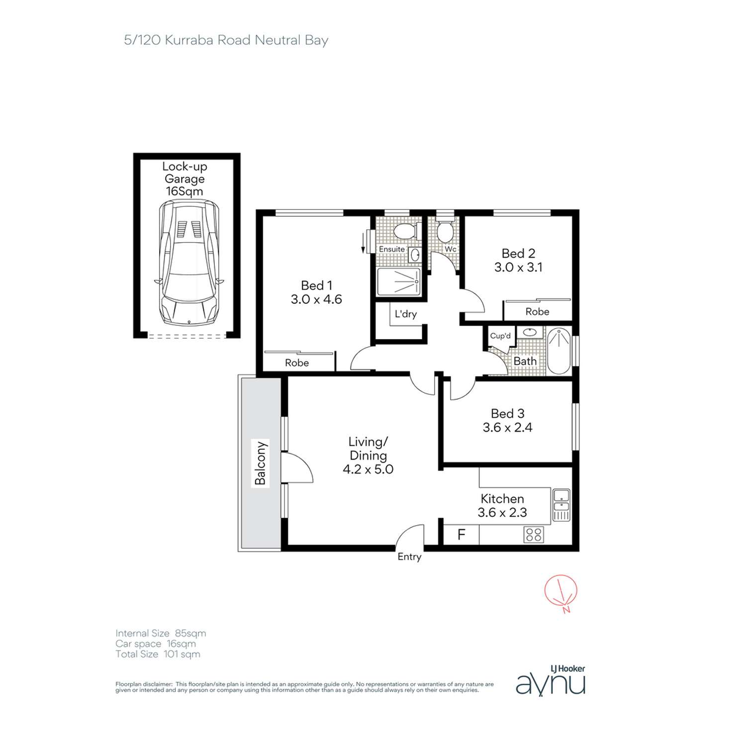 Floorplan of Homely apartment listing, 5/120 Kurraba Road, Neutral Bay NSW 2089
