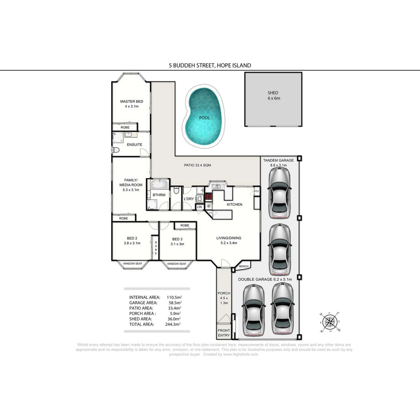 Floorplan of Homely house listing, 5 Buddeh Street, Hope Island QLD 4212