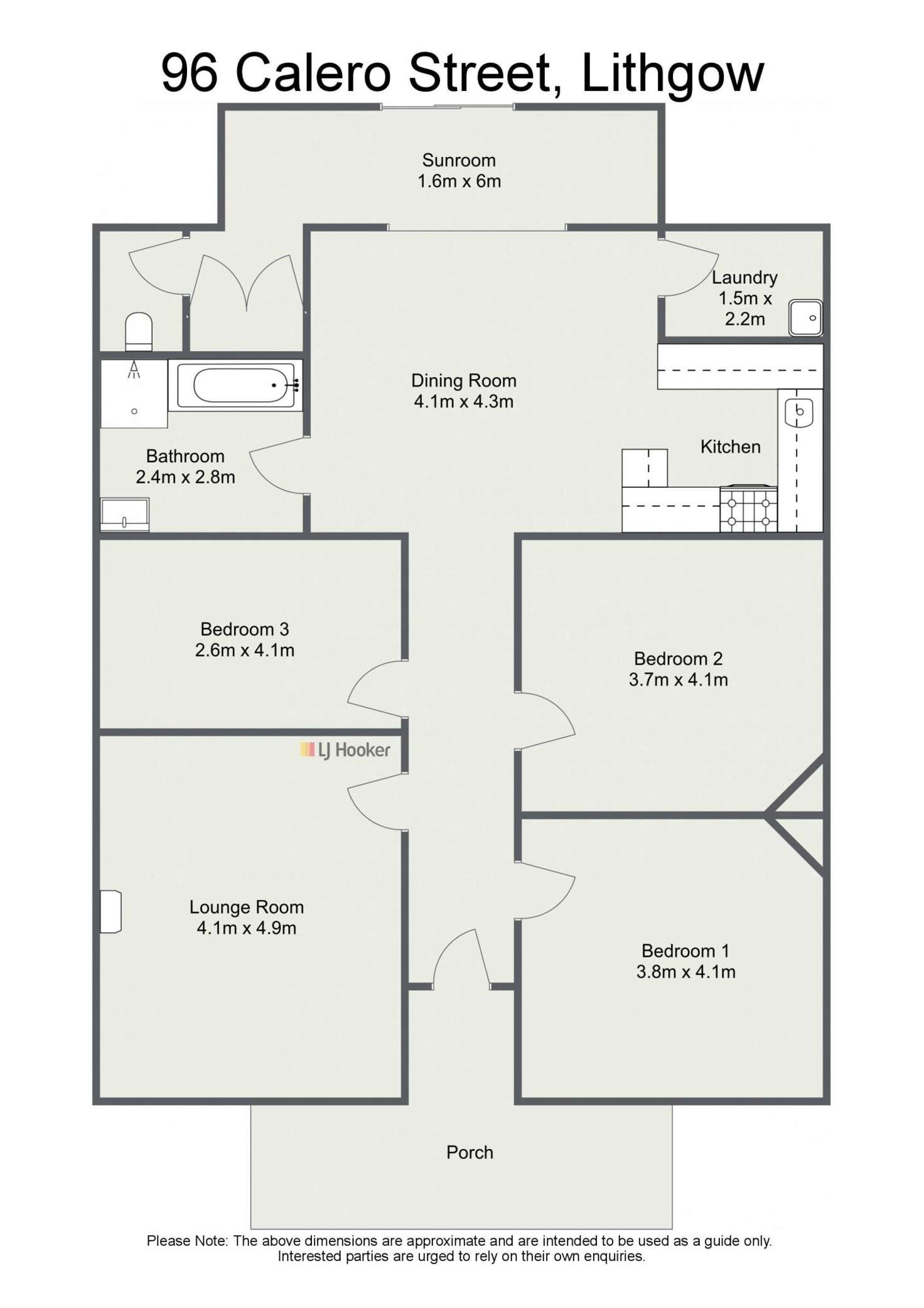 Floorplan of Homely house listing, 96 Calero Street, Lithgow NSW 2790