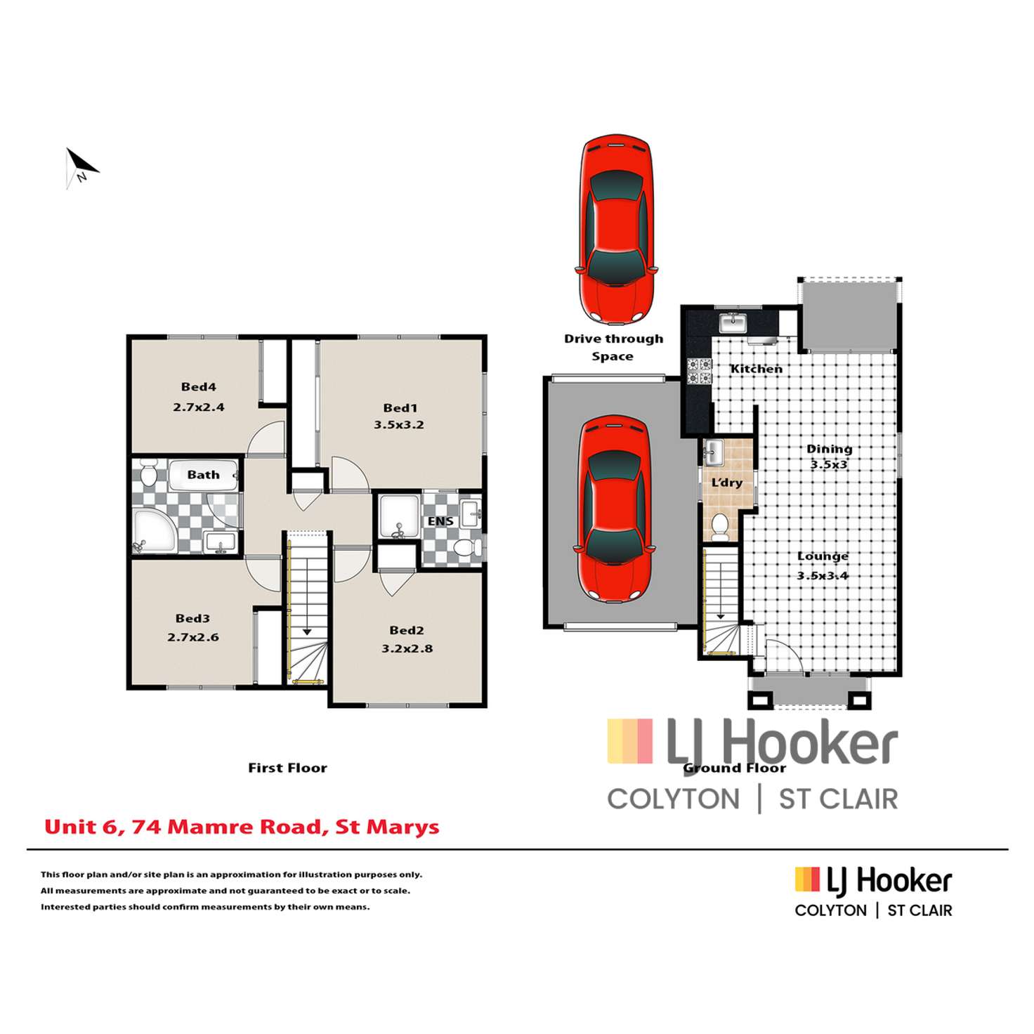 Floorplan of Homely townhouse listing, 1/74 Mamre Road, St Marys NSW 2760