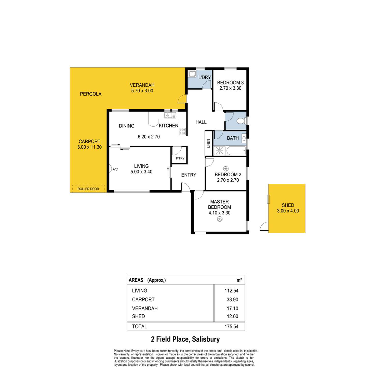 Floorplan of Homely house listing, 2 Field Place, Salisbury SA 5108