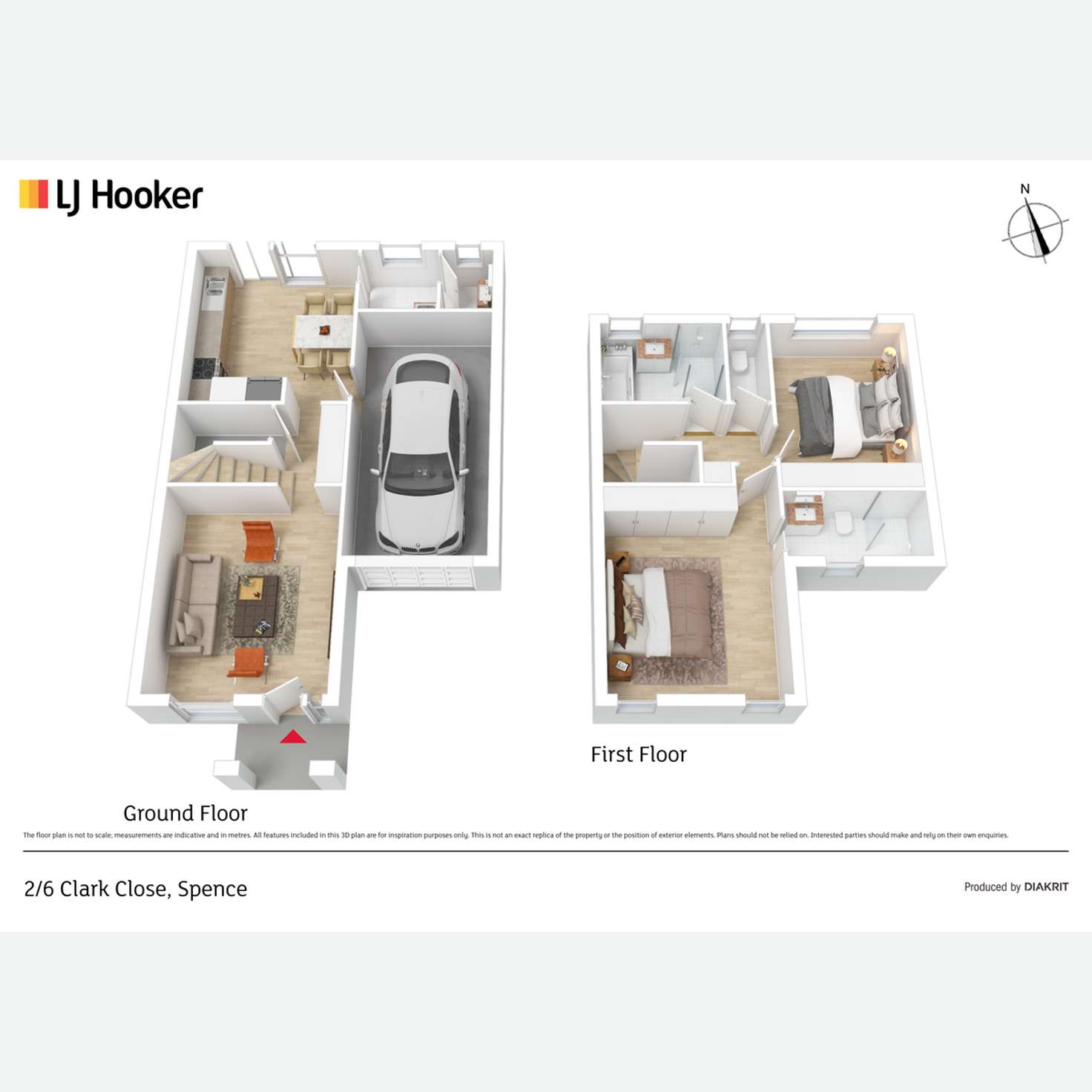 Floorplan of Homely townhouse listing, 2/6 Clark Close, Spence ACT 2615