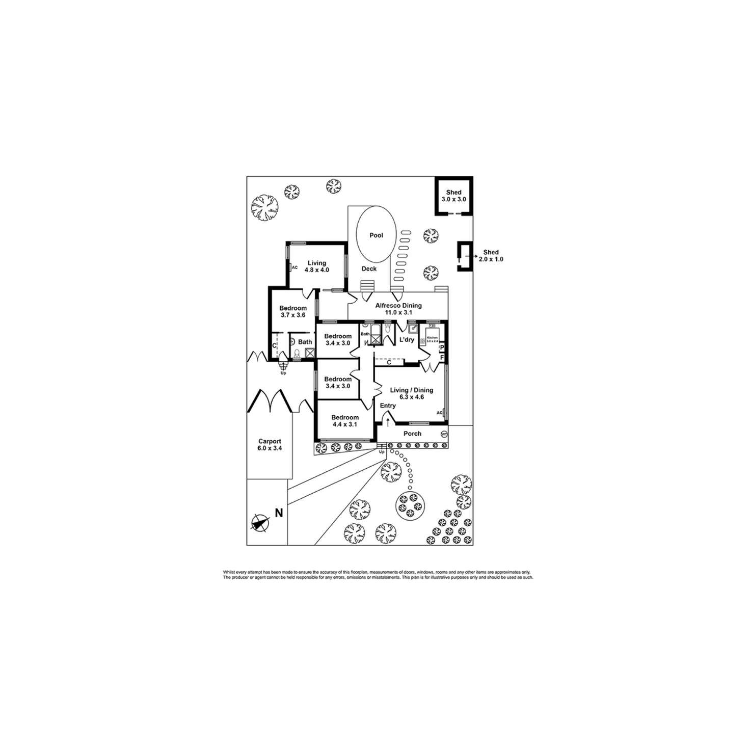 Floorplan of Homely house listing, 6 Kingsford Street, Laverton VIC 3028