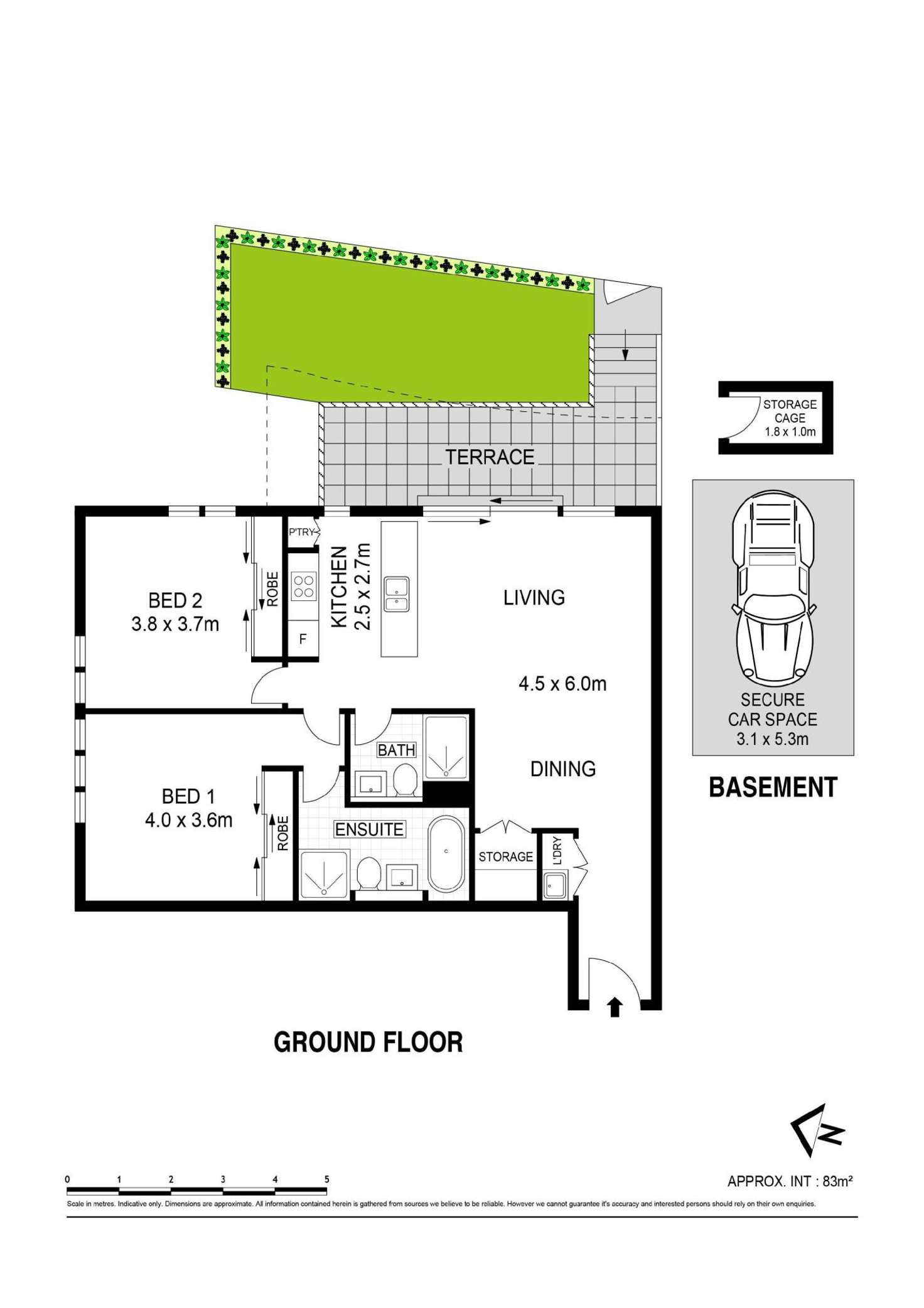 Floorplan of Homely apartment listing, 103/1-3 Jenner Street, Little Bay NSW 2036