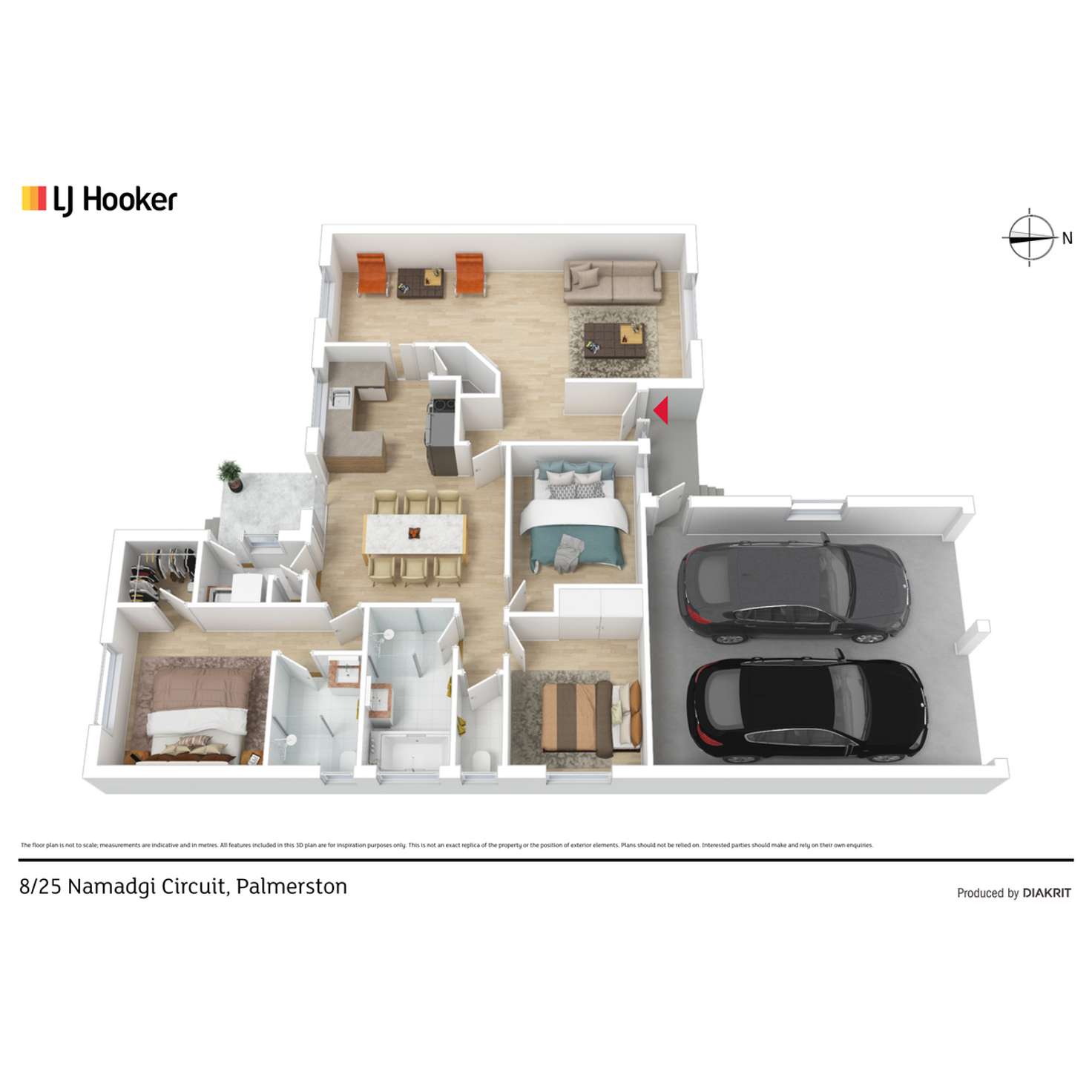 Floorplan of Homely townhouse listing, 8/25 Namadgi Circuit, Palmerston ACT 2913