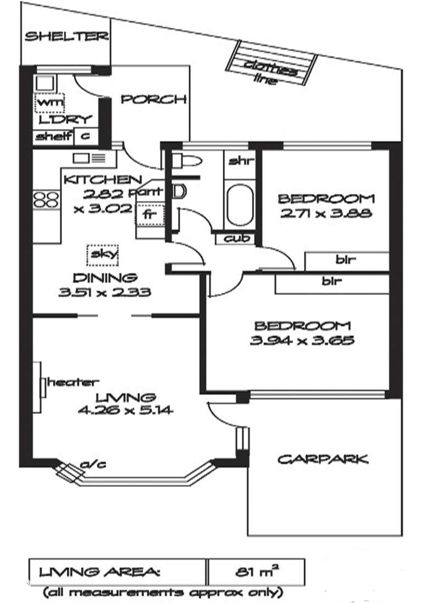 Floorplan of Homely unit listing, 3/38 Moseley Street, Glenelg SA 5045