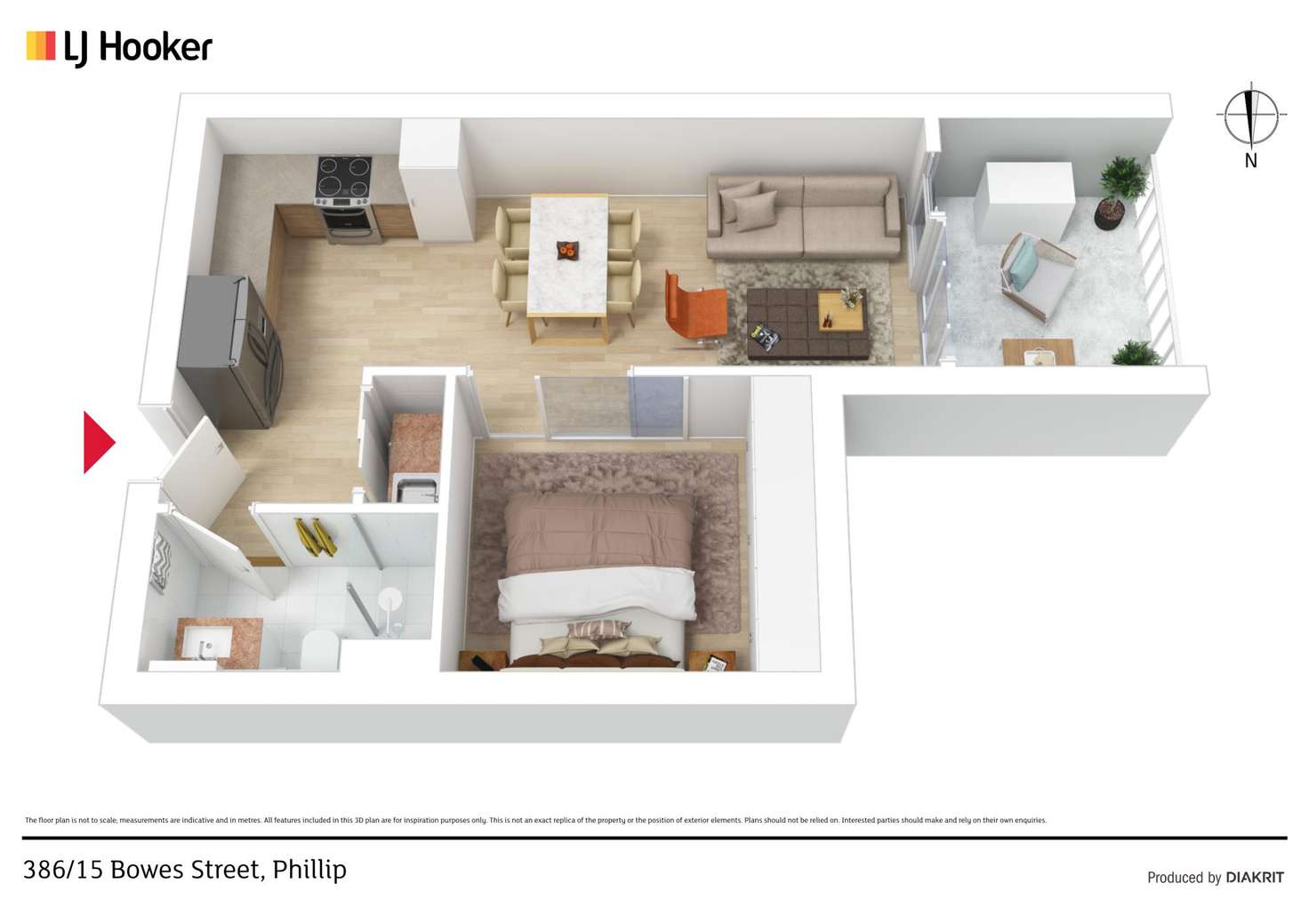 Floorplan of Homely apartment listing, 2107/15 Bowes Street, Phillip ACT 2606