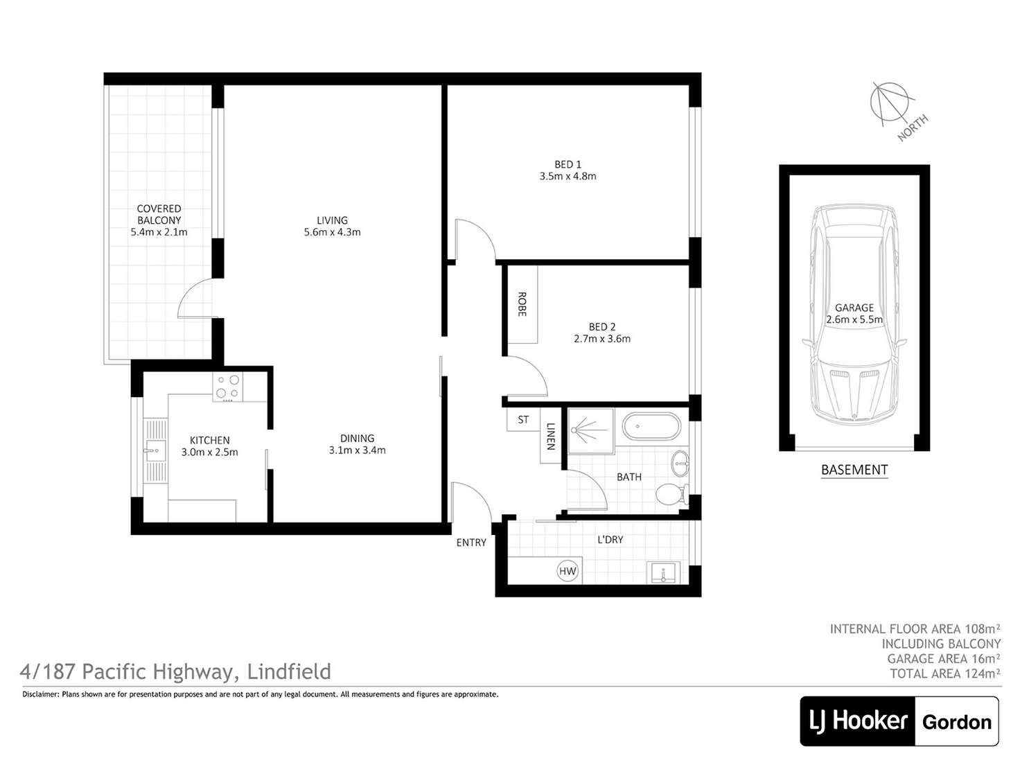 Floorplan of Homely unit listing, 4/187 Pacific Highway, Lindfield NSW 2070