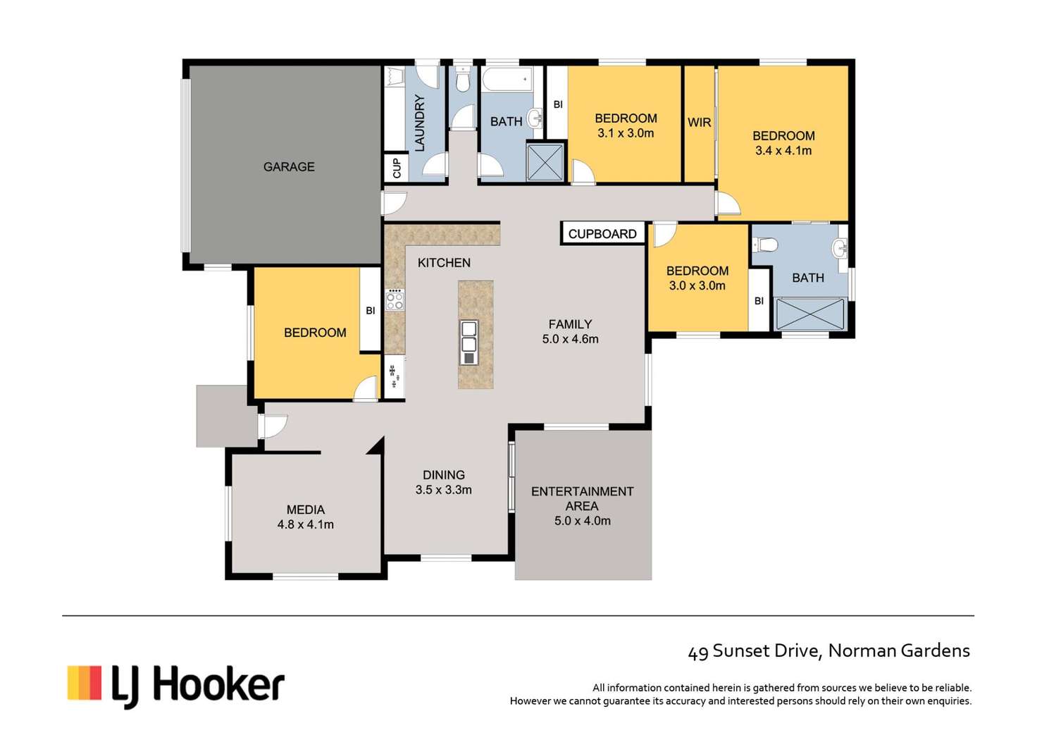 Floorplan of Homely house listing, 49 Sunset Drive, Norman Gardens QLD 4701