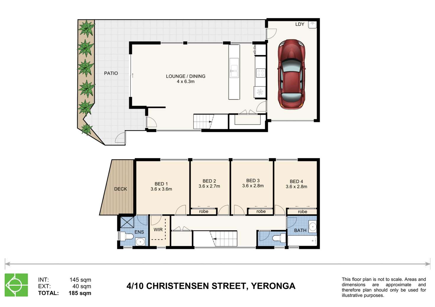 Floorplan of Homely townhouse listing, 4/10 Christensen Street, Yeronga QLD 4104