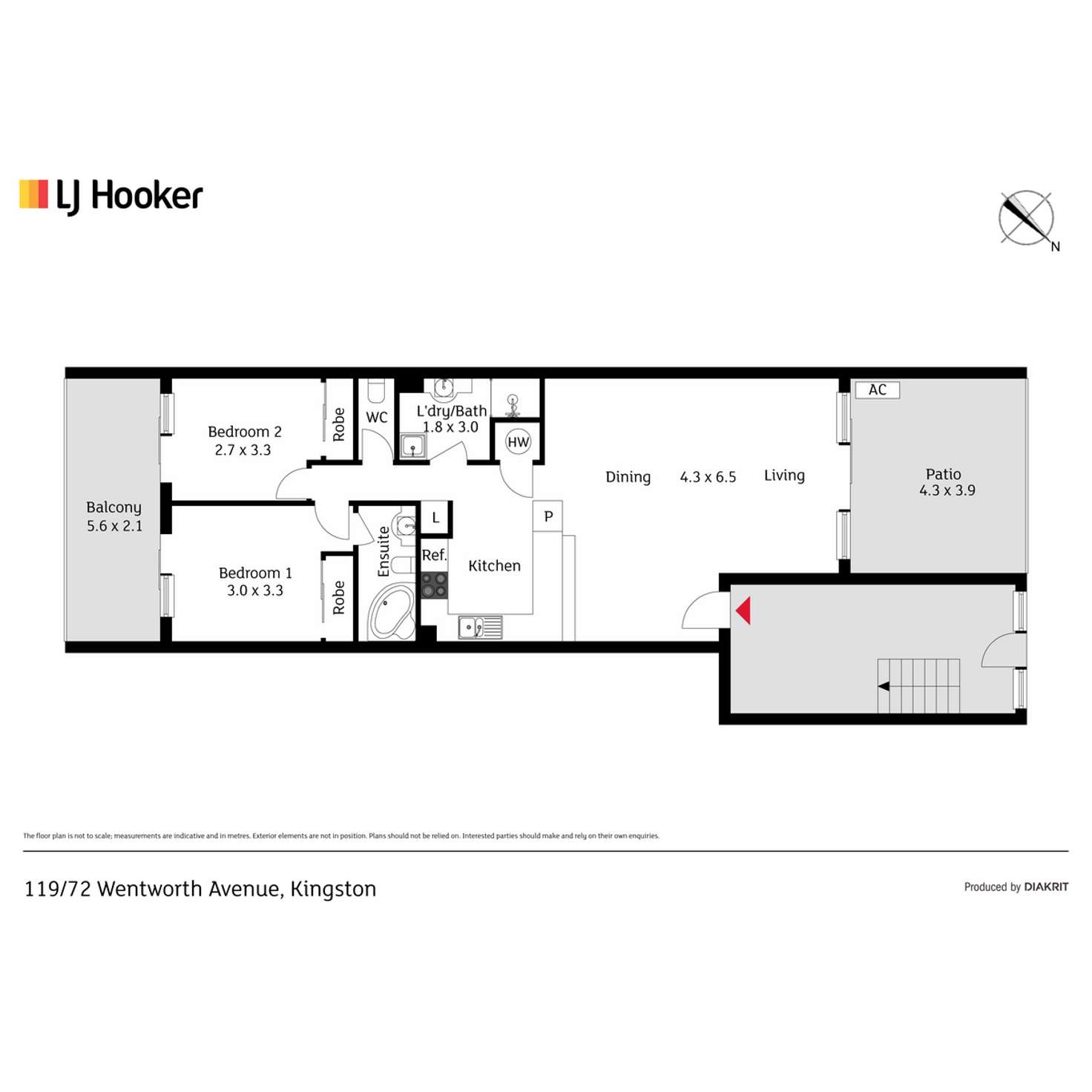 Floorplan of Homely apartment listing, 119/72 Wentworth Avenue, Kingston ACT 2604