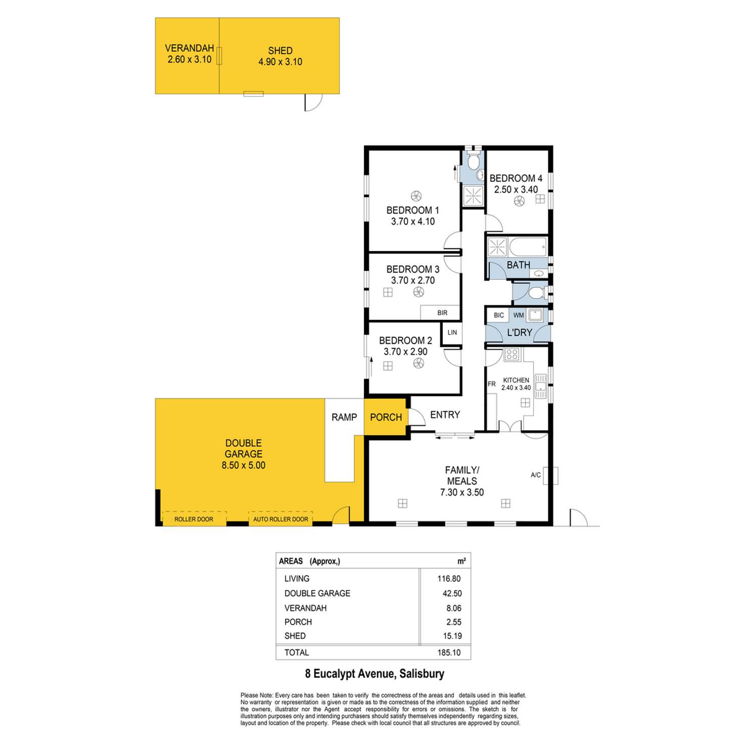 Floorplan of Homely house listing, 8 Eucalypt Avenue, Salisbury SA 5108