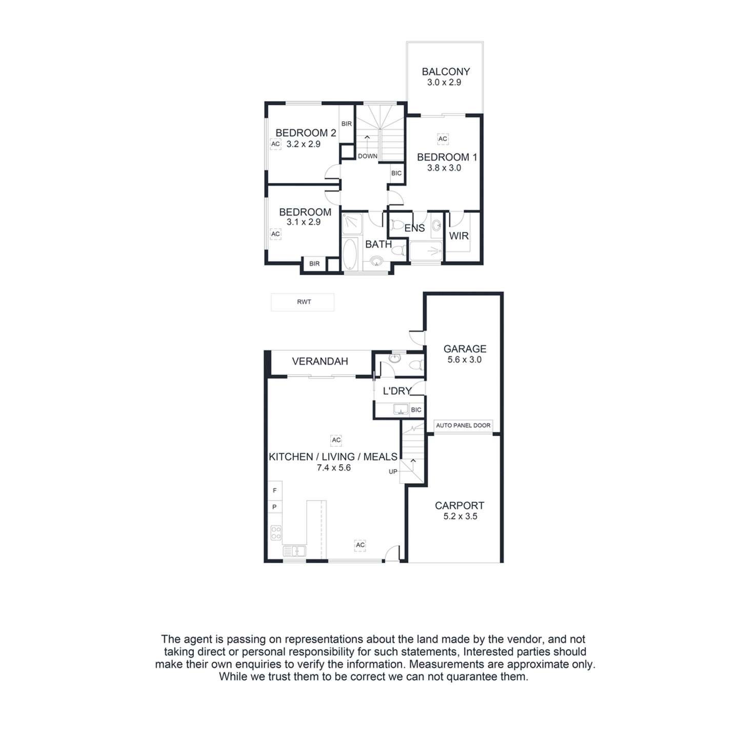 Floorplan of Homely townhouse listing, 10/48 Trimmer Parade, Woodville West SA 5011