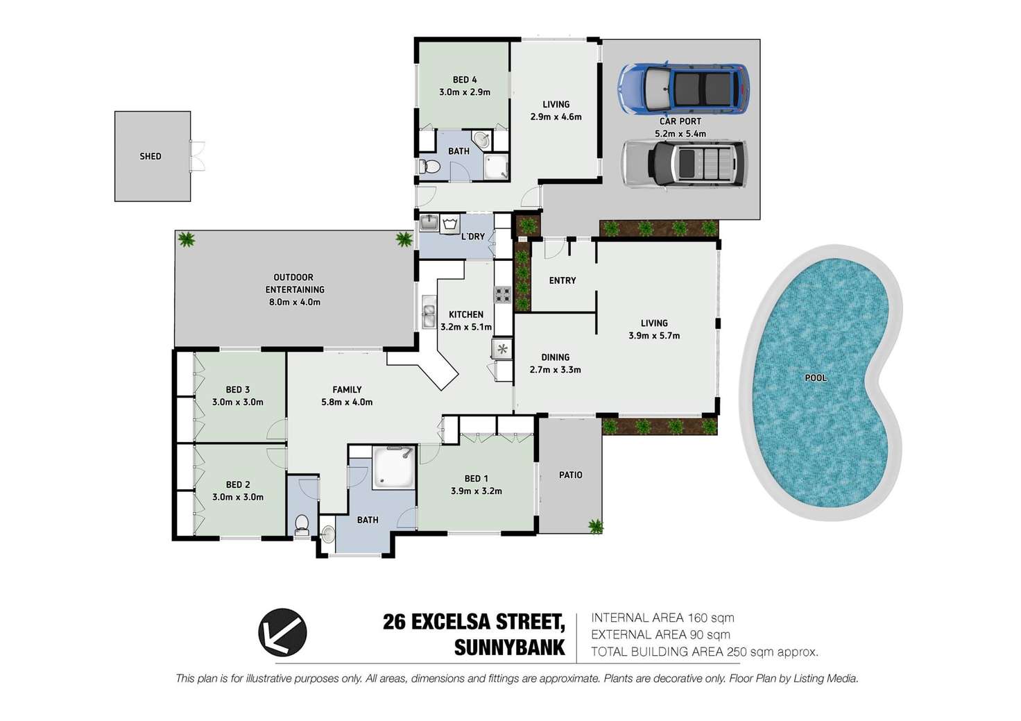 Floorplan of Homely house listing, 26 Excelsa Street, Sunnybank Hills QLD 4109