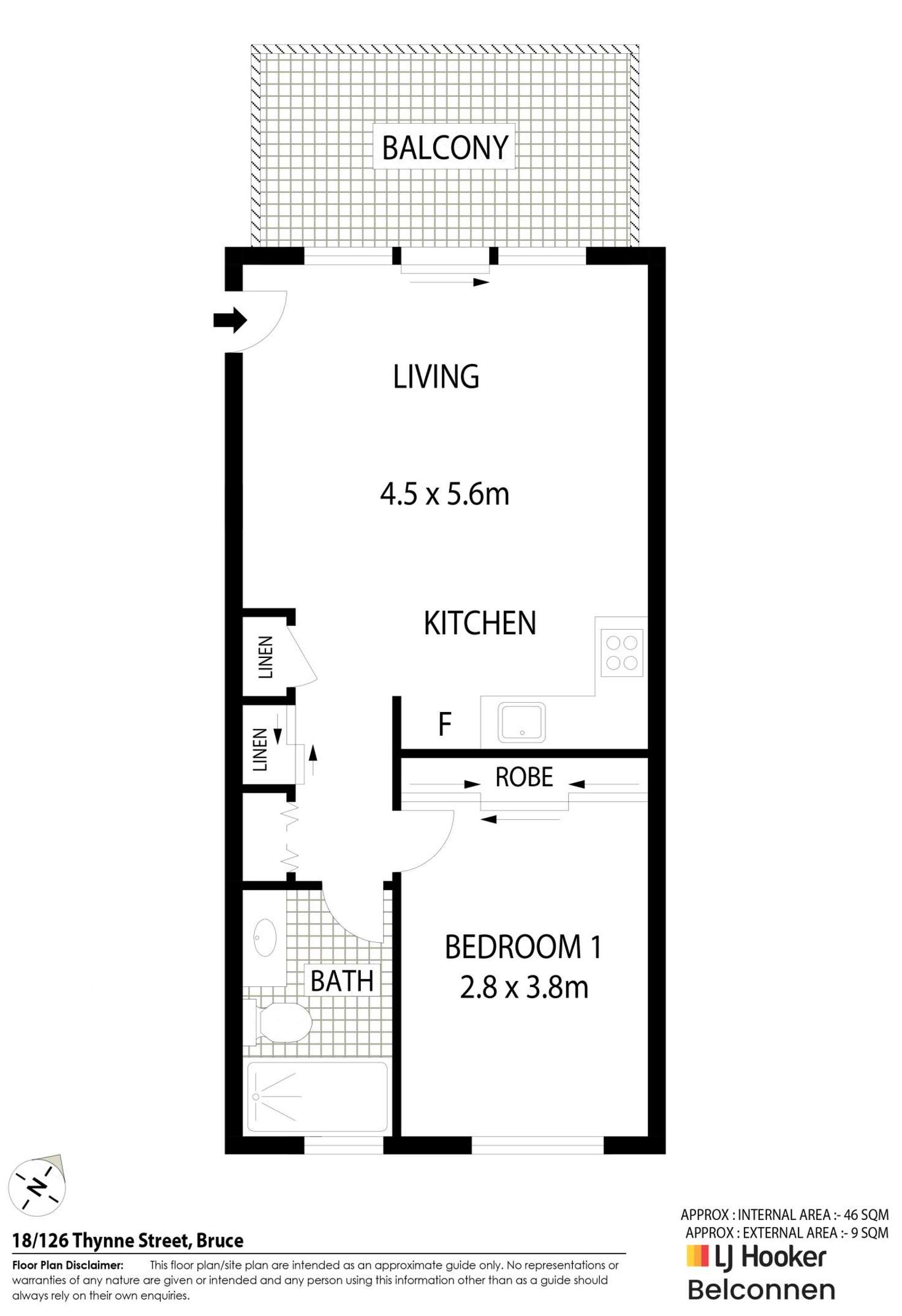 Floorplan of Homely apartment listing, 18/126 Thynne Street, Bruce ACT 2617