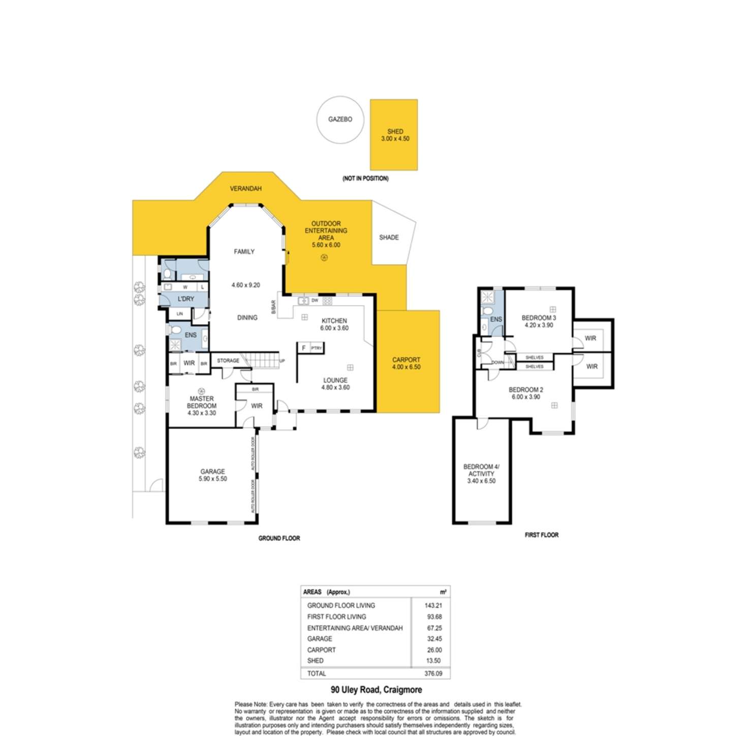 Floorplan of Homely house listing, 90 Uley Road, Craigmore SA 5114