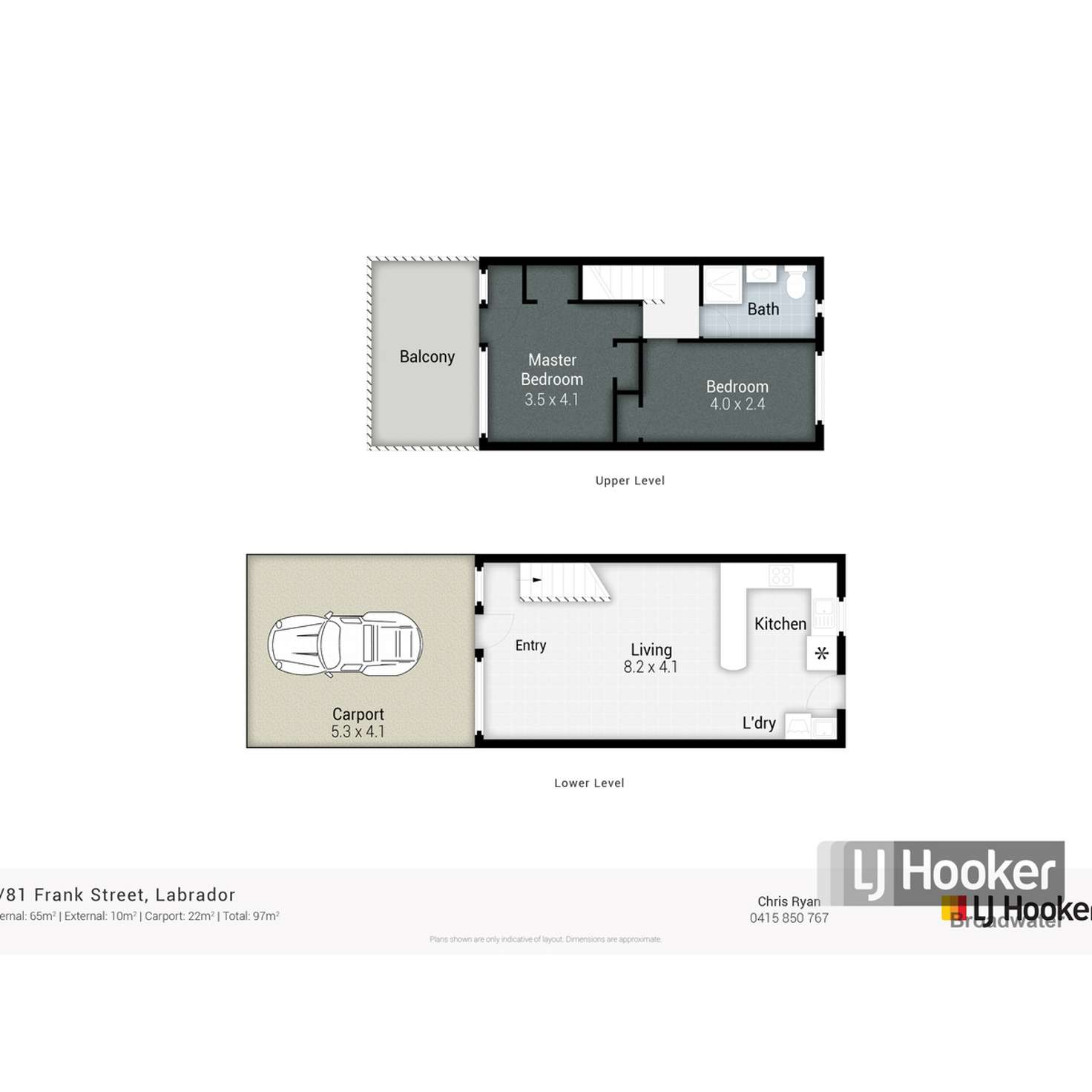 Floorplan of Homely townhouse listing, 6/81 Frank Street, Labrador QLD 4215