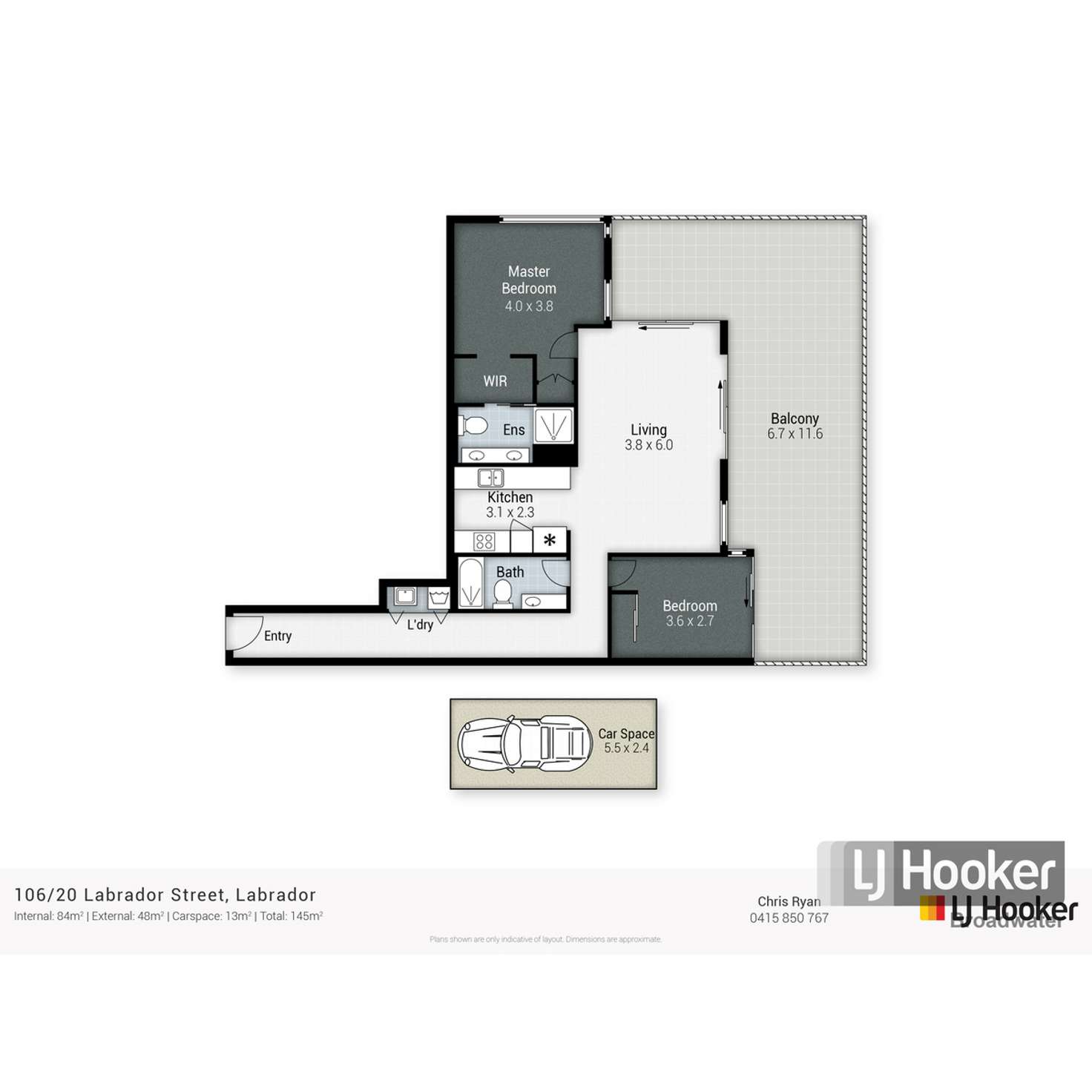 Floorplan of Homely apartment listing, 106/20 Labrador Street, Labrador QLD 4215
