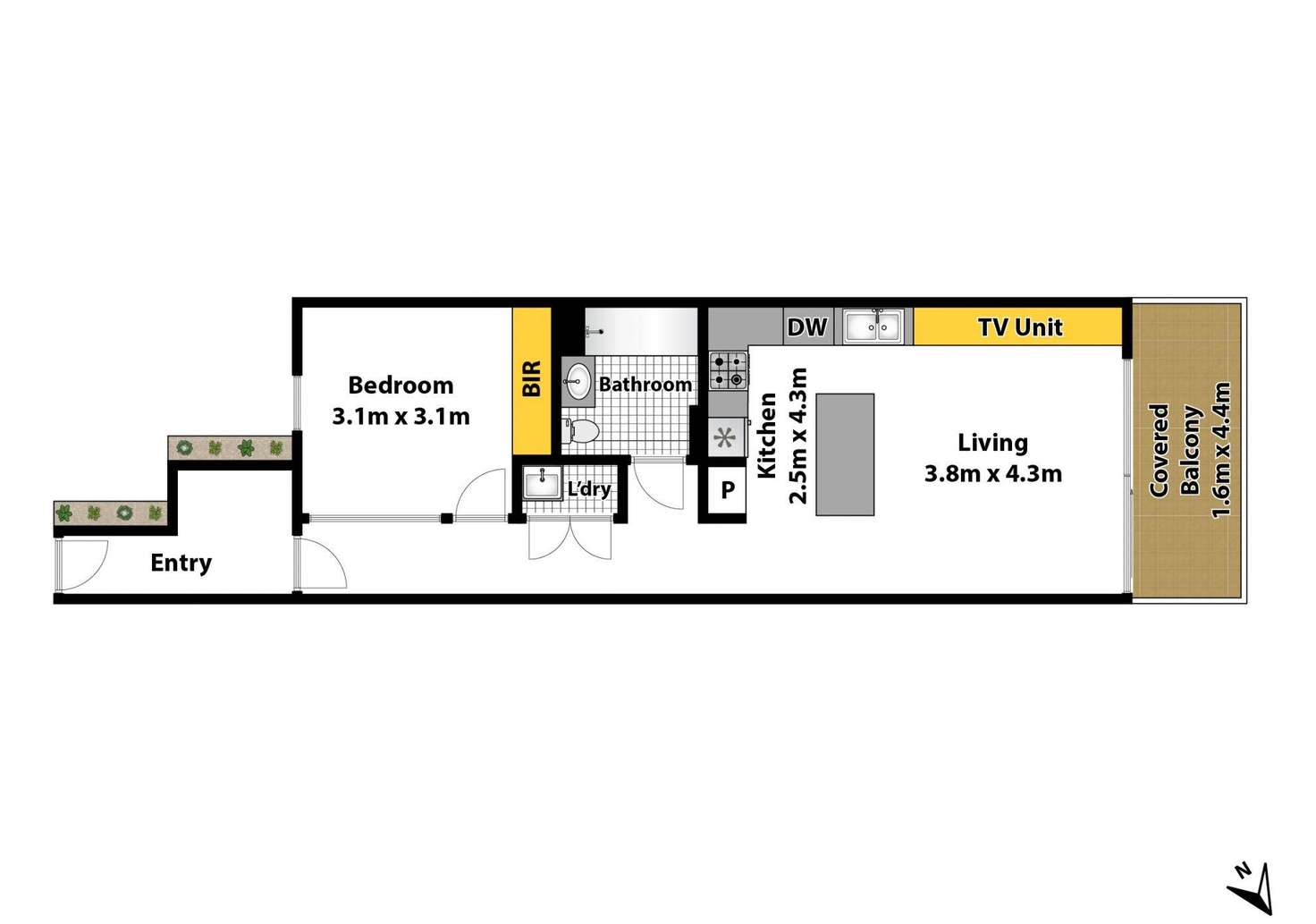 Floorplan of Homely apartment listing, B419/810 Elizabeth Street, Waterloo NSW 2017