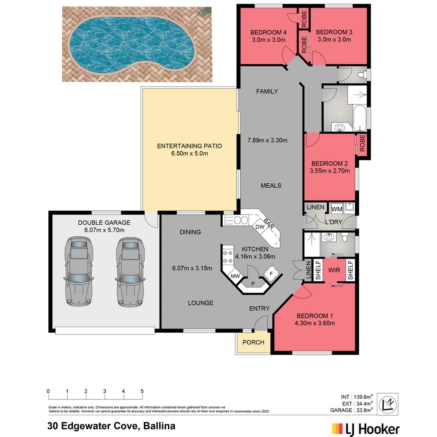 Floorplan of Homely house listing, 30 Edgewater Cove, Ballina NSW 2478