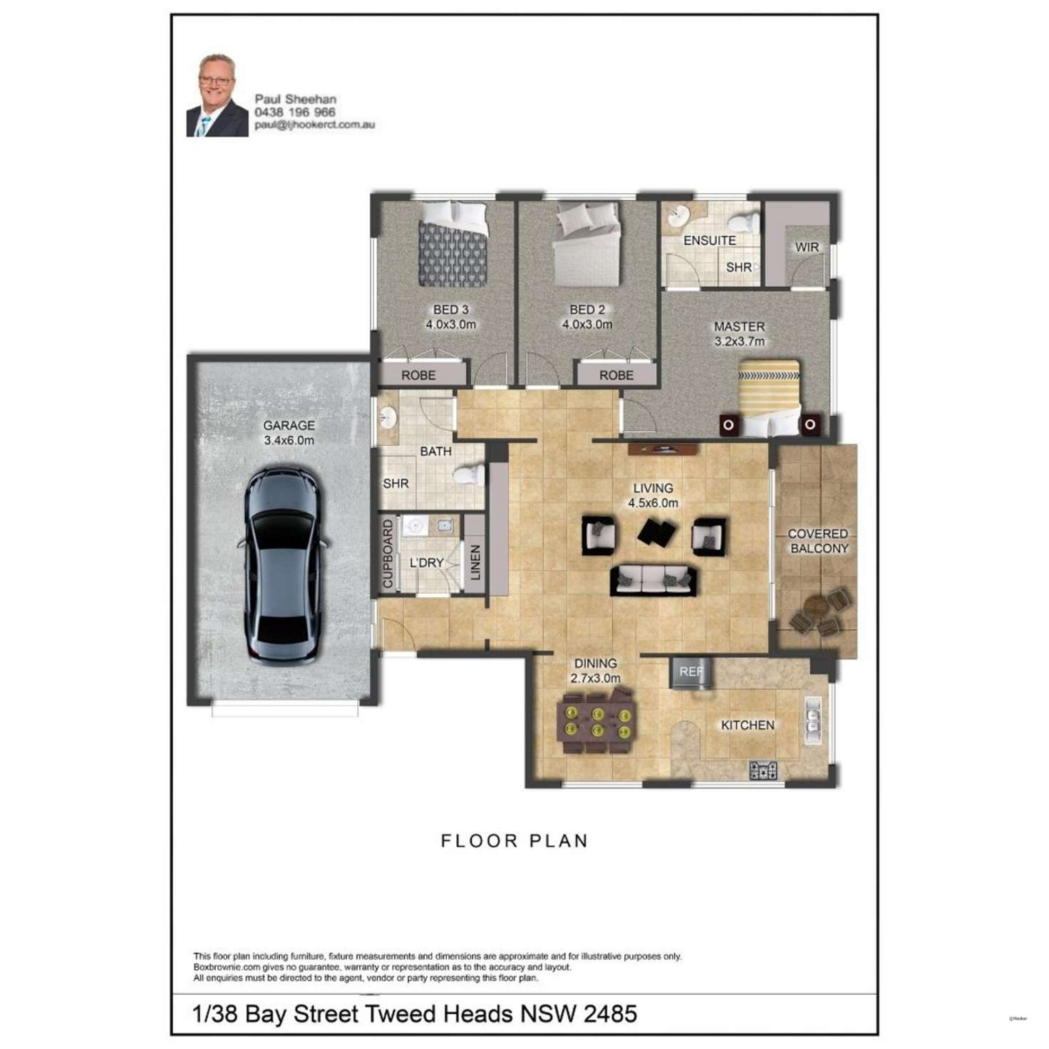 Floorplan of Homely unit listing, 1/38 Bay Street, Tweed Heads NSW 2485