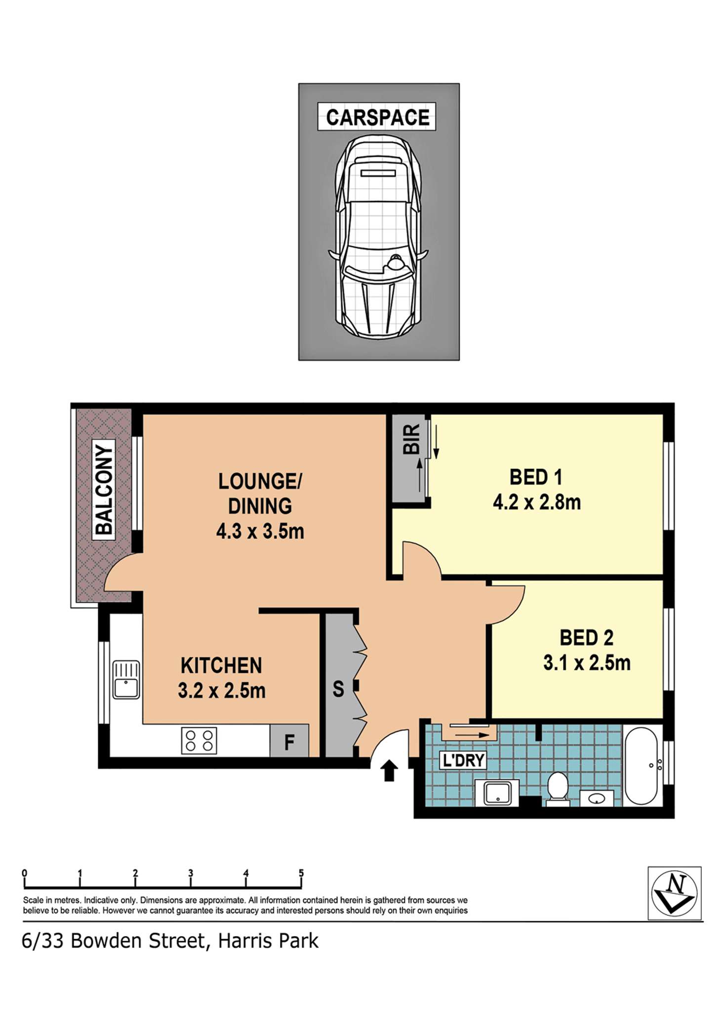 Floorplan of Homely unit listing, 6/33 Bowden Street, Harris Park NSW 2150