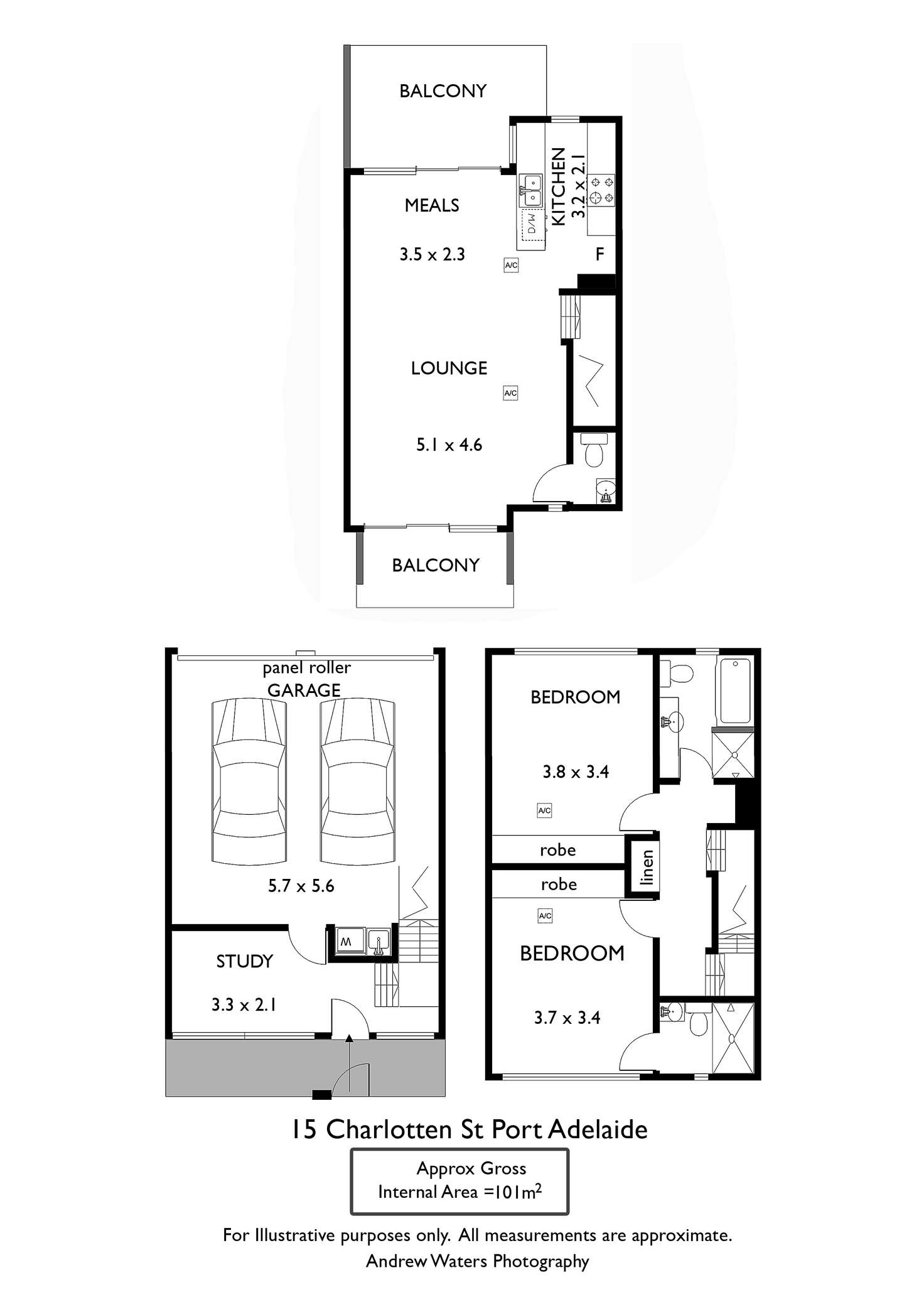 Floorplan of Homely townhouse listing, 15 Charlotten Street, Port Adelaide SA 5015