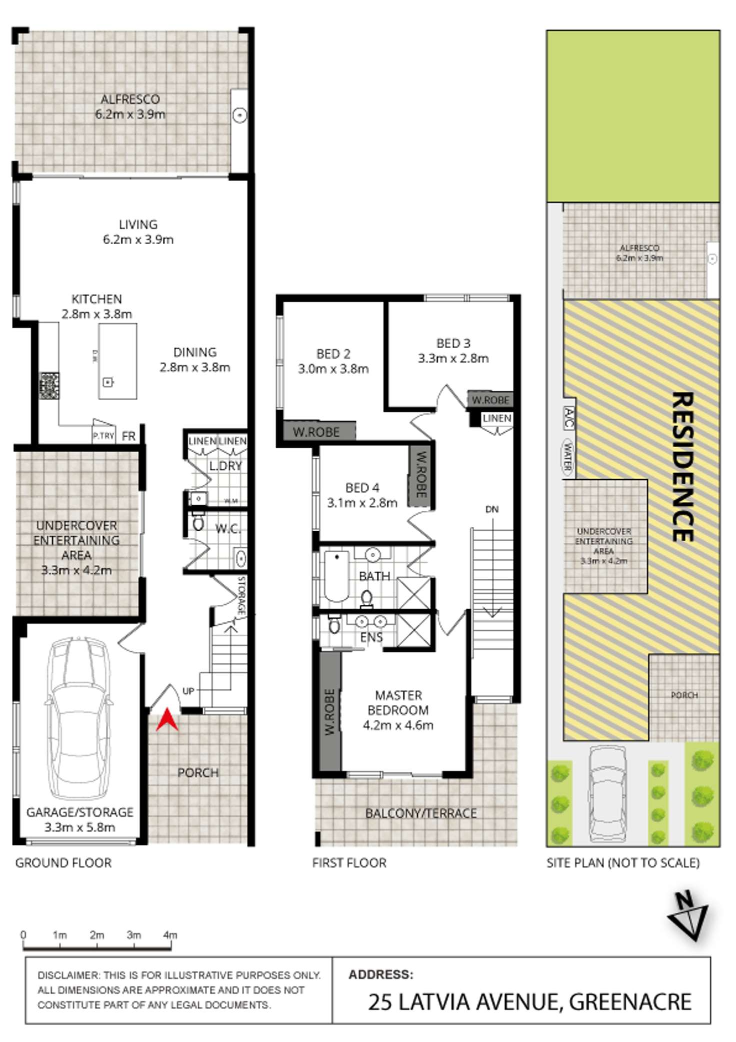 Floorplan of Homely semiDetached listing, 25 Latvia Avenue, Greenacre NSW 2190