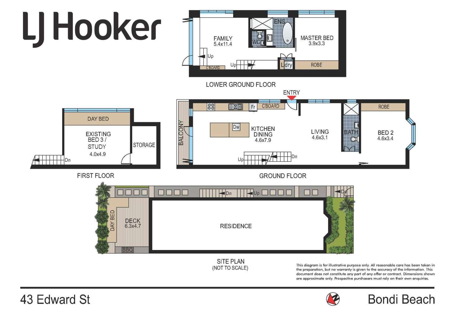 Floorplan of Homely house listing, 43 Edward Street, Bondi Beach NSW 2026