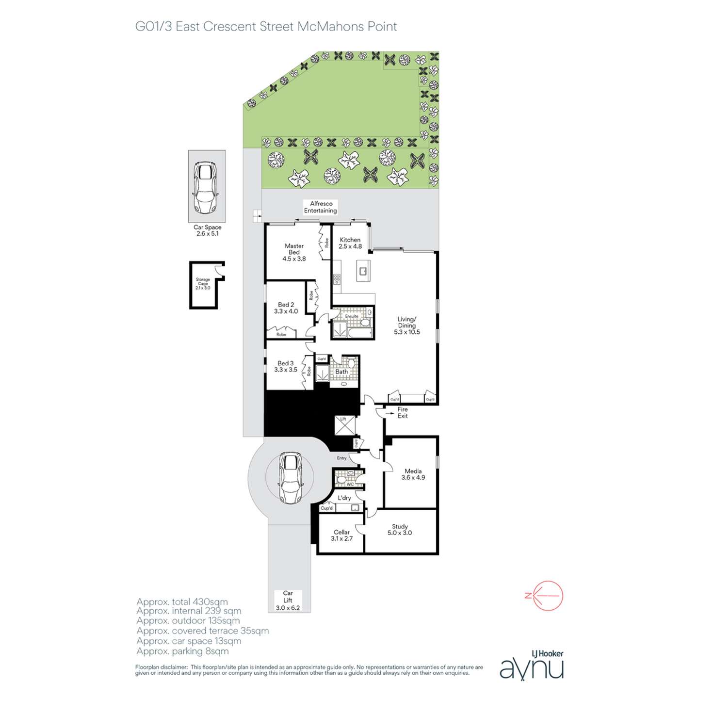 Floorplan of Homely apartment listing, G.01/3 East Crescent Street, Mcmahons Point NSW 2060