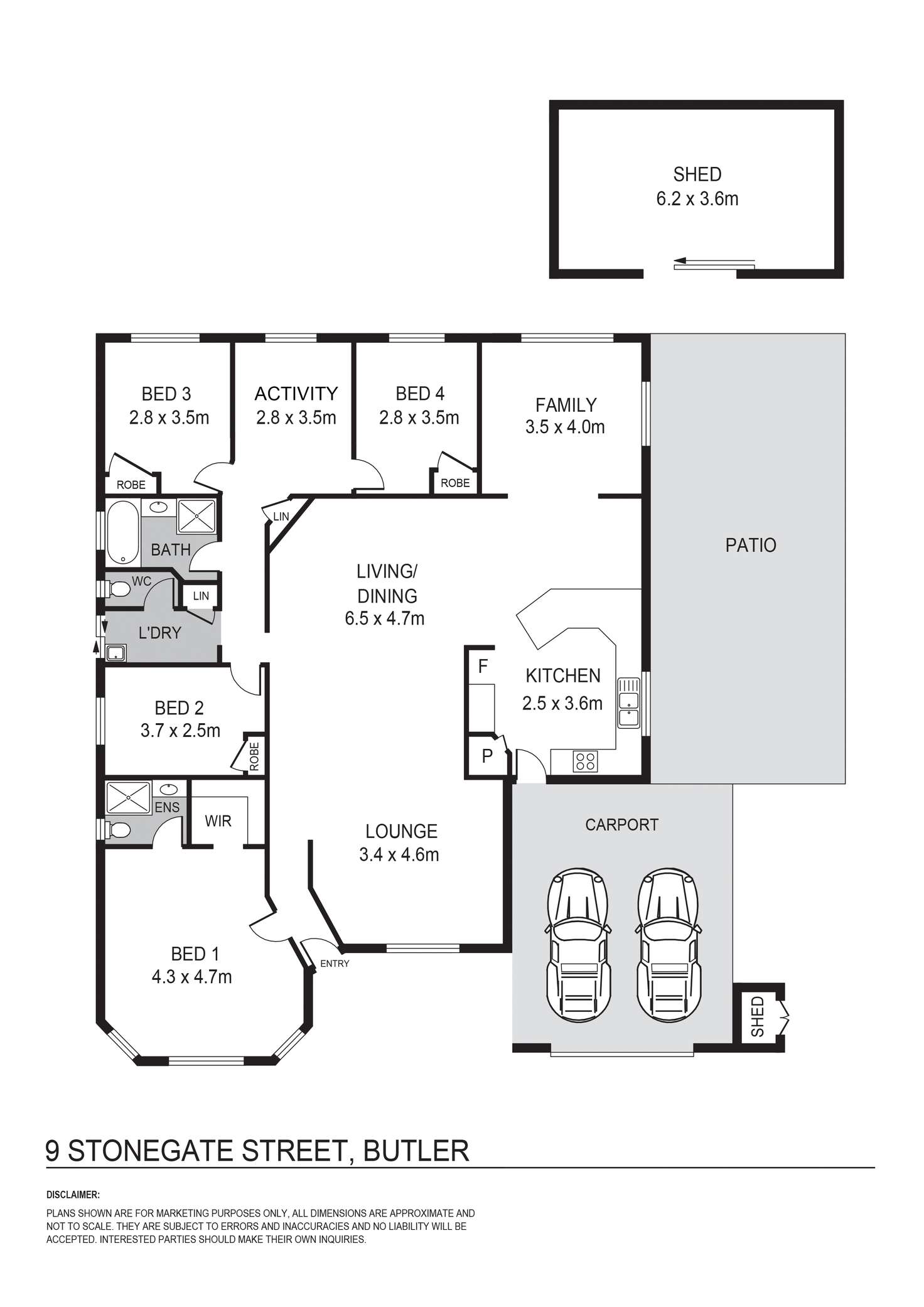 Floorplan of Homely house listing, 9 Stonegate Street, Butler WA 6036