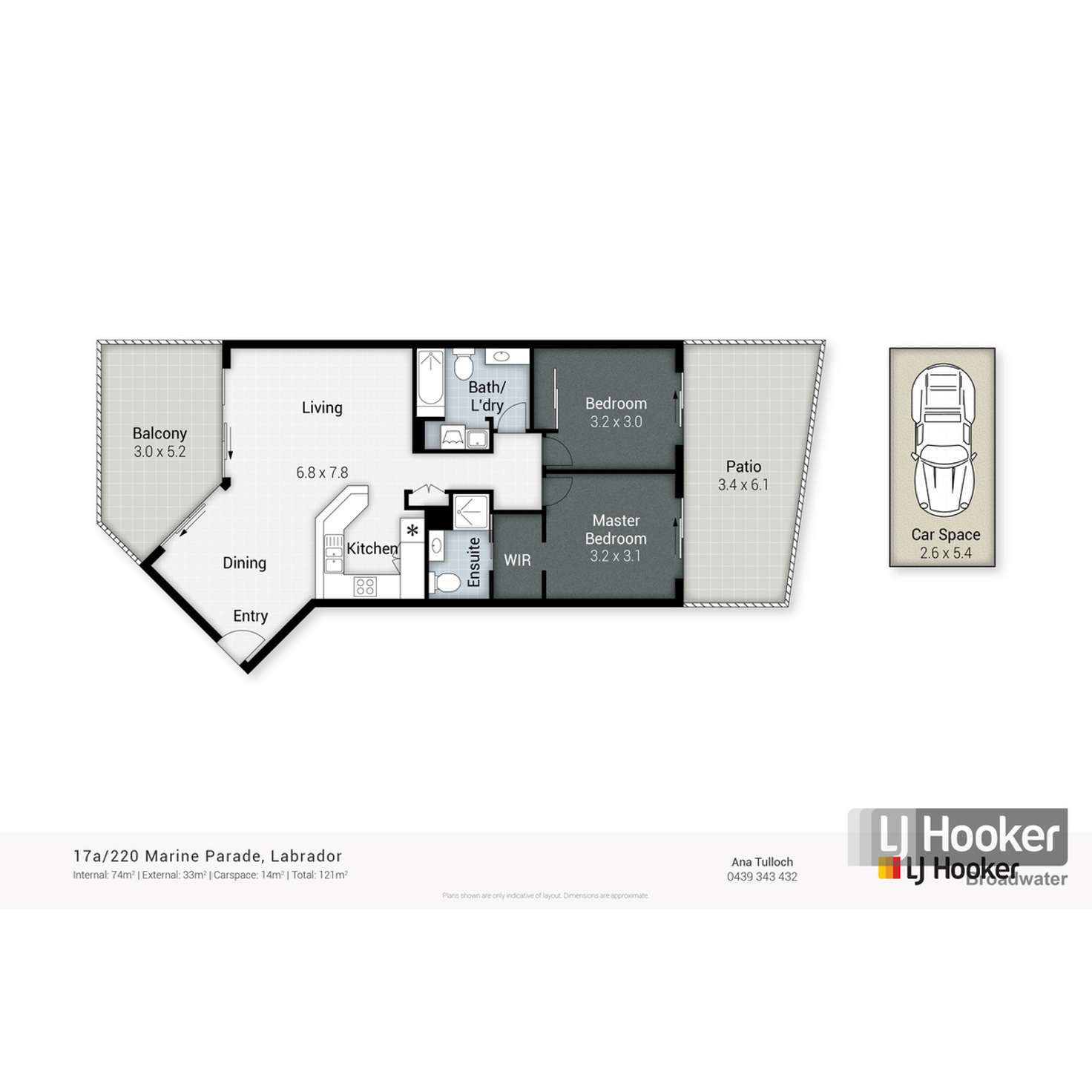 Floorplan of Homely unit listing, 17A/220 Marine Parade, Labrador QLD 4215