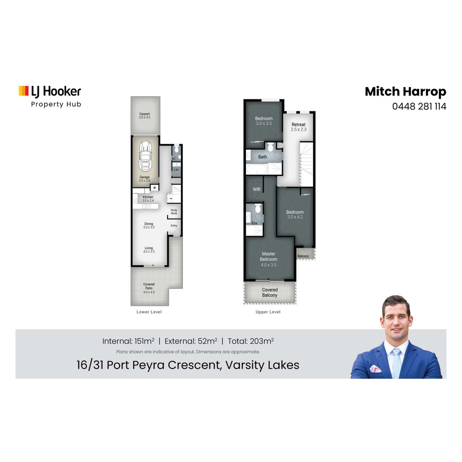 Floorplan of Homely townhouse listing, 16/31 Port Peyra Crescent, Varsity Lakes QLD 4227