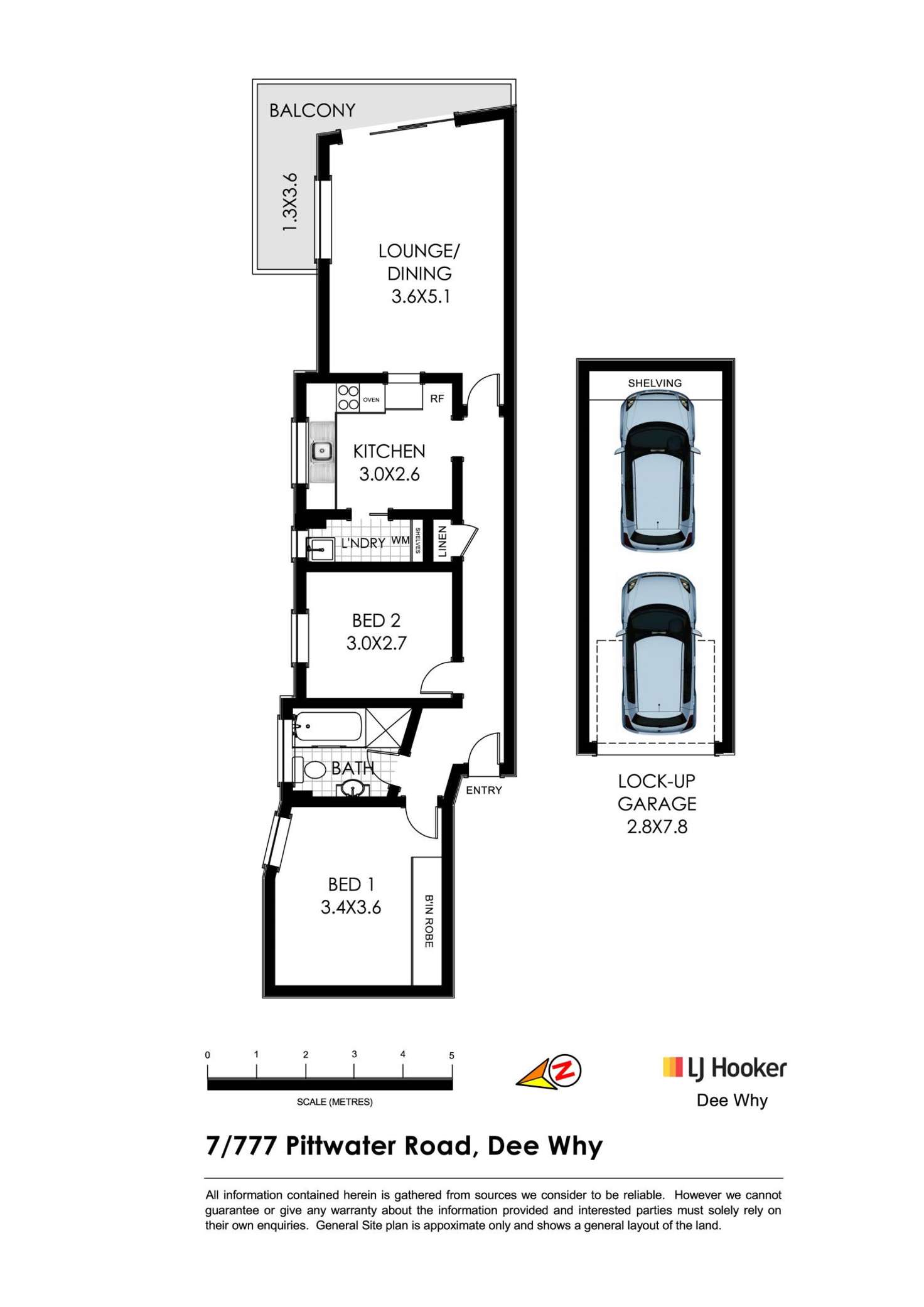 Floorplan of Homely unit listing, 7/777 Pittwater Road, Dee Why NSW 2099