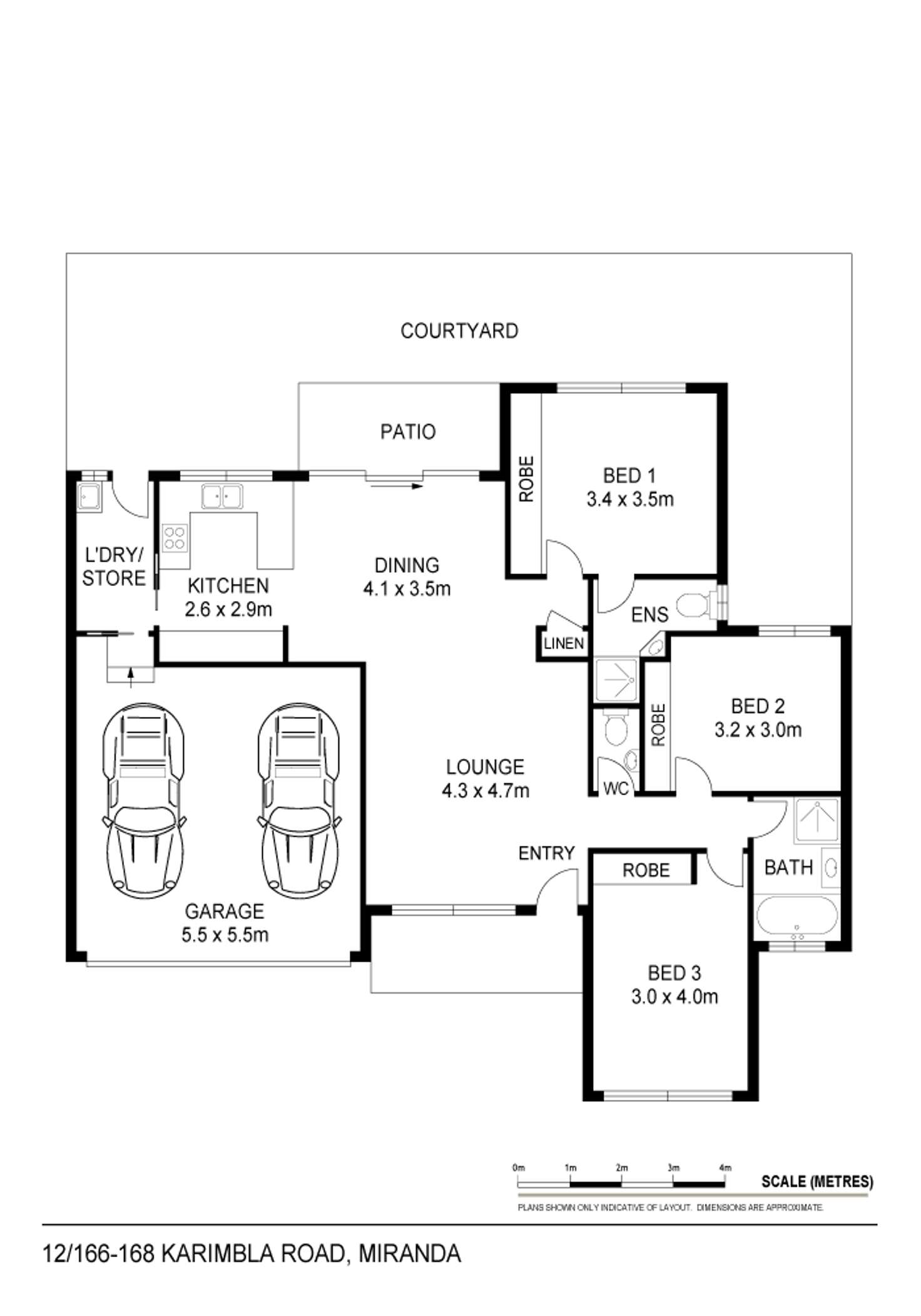 Floorplan of Homely villa listing, 12/166-168 Karimbla Road, Miranda NSW 2228