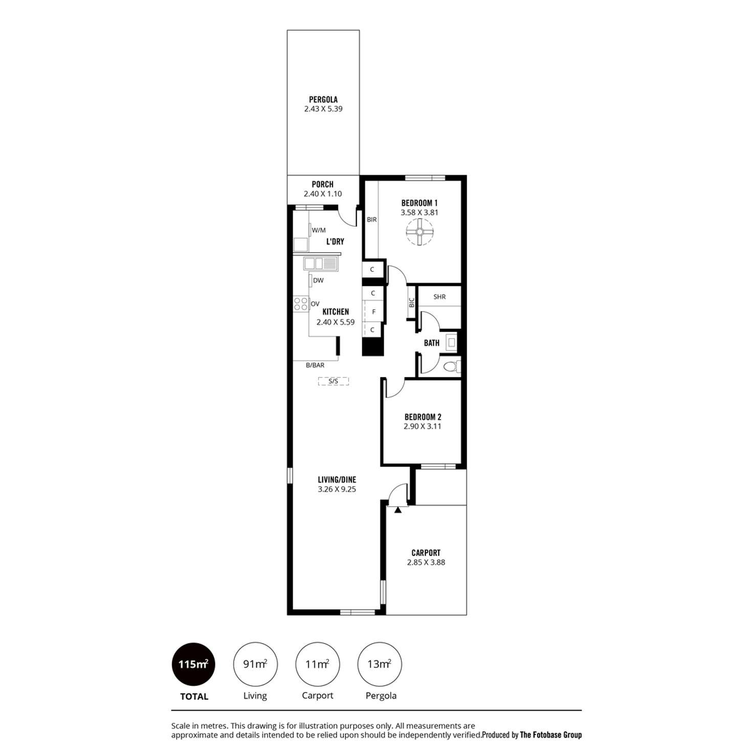 Floorplan of Homely unit listing, 1/428 Magill Road, Kensington Gardens SA 5068