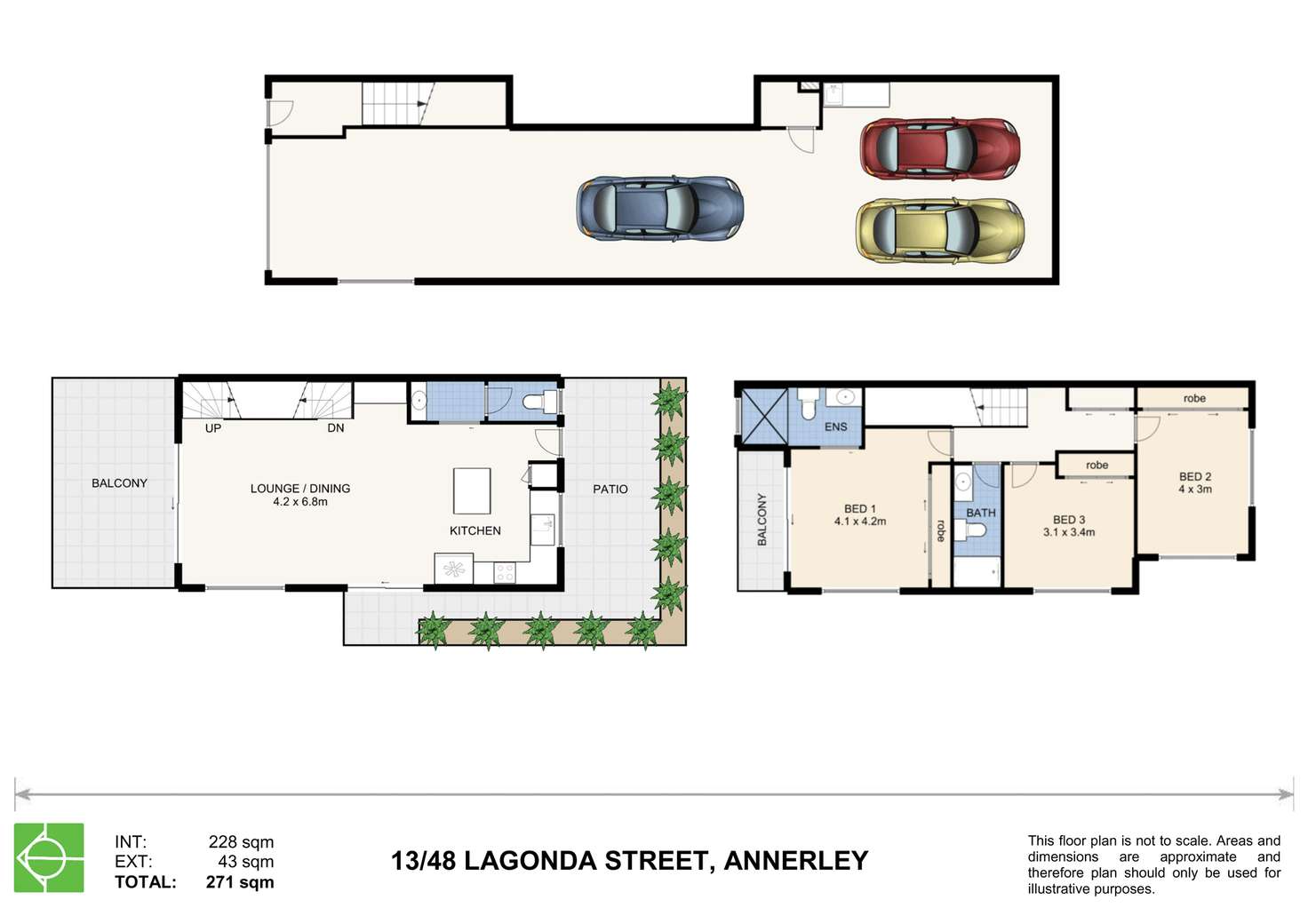 Floorplan of Homely townhouse listing, 13/48 Lagonda Street, Annerley QLD 4103
