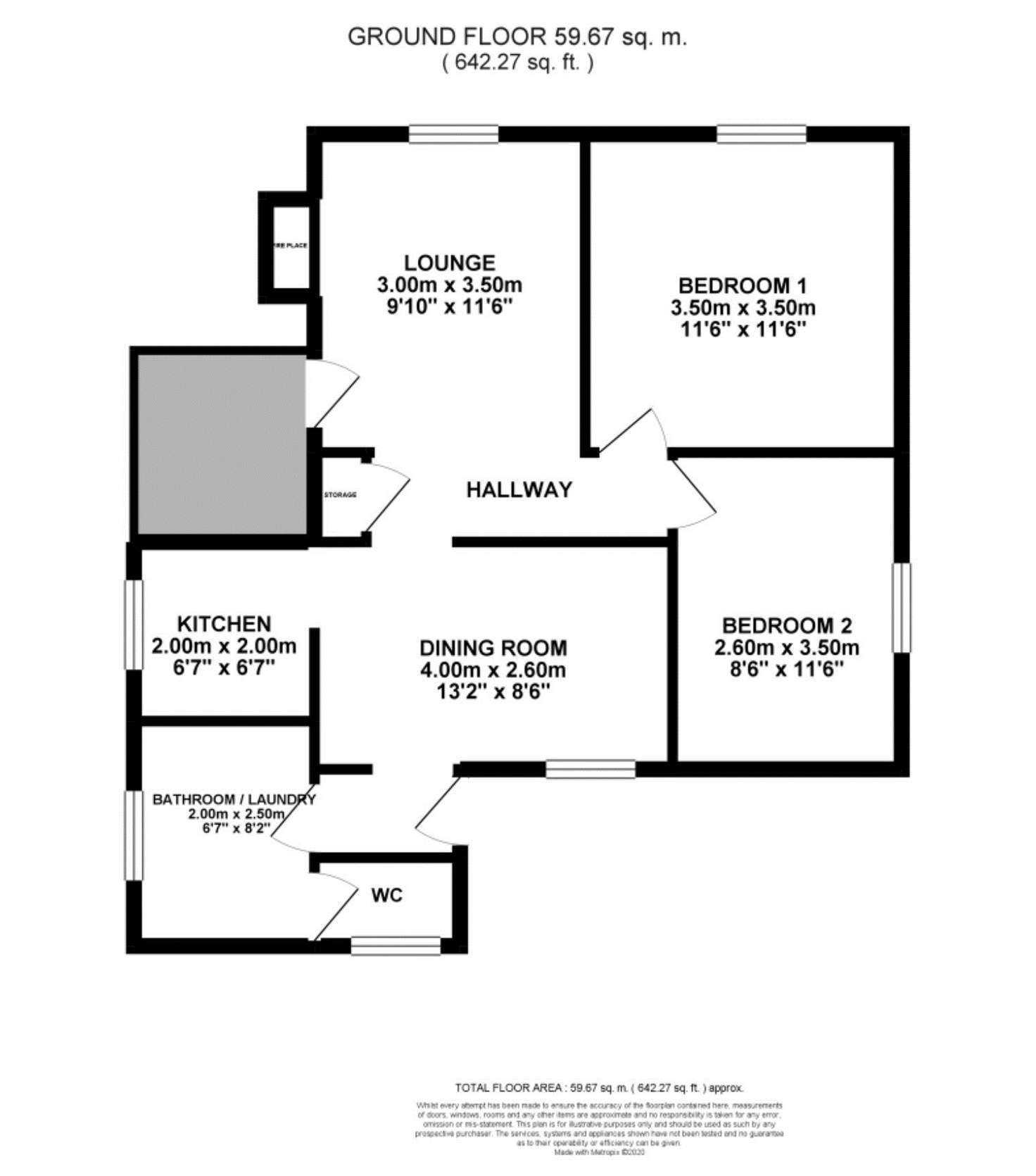 Floorplan of Homely house listing, 26 Hunter Avenue, Cessnock NSW 2325