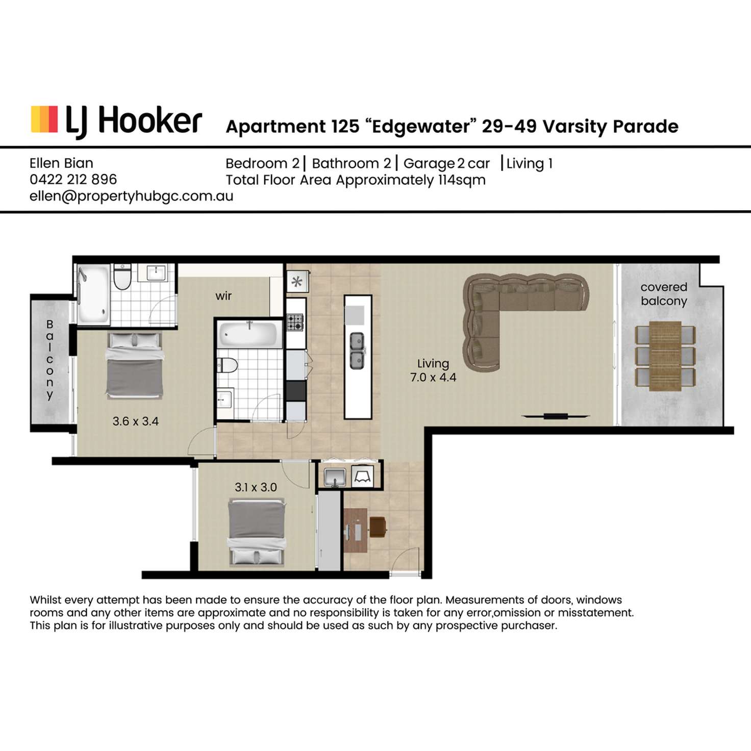 Floorplan of Homely unit listing, 125/29-49 Varsity Parade, Varsity Lakes QLD 4227