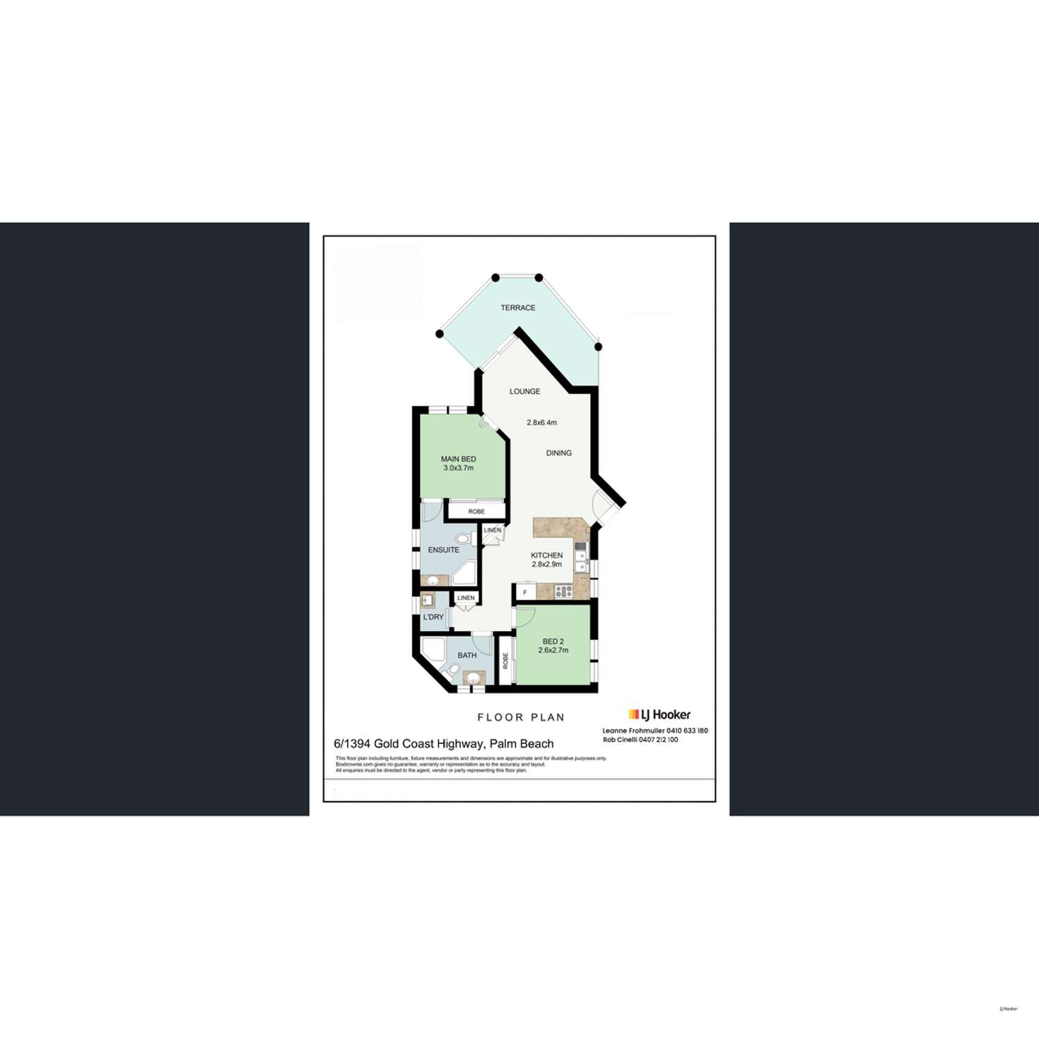 Floorplan of Homely unit listing, 6/1396 Gold Coast Highway, Palm Beach QLD 4221