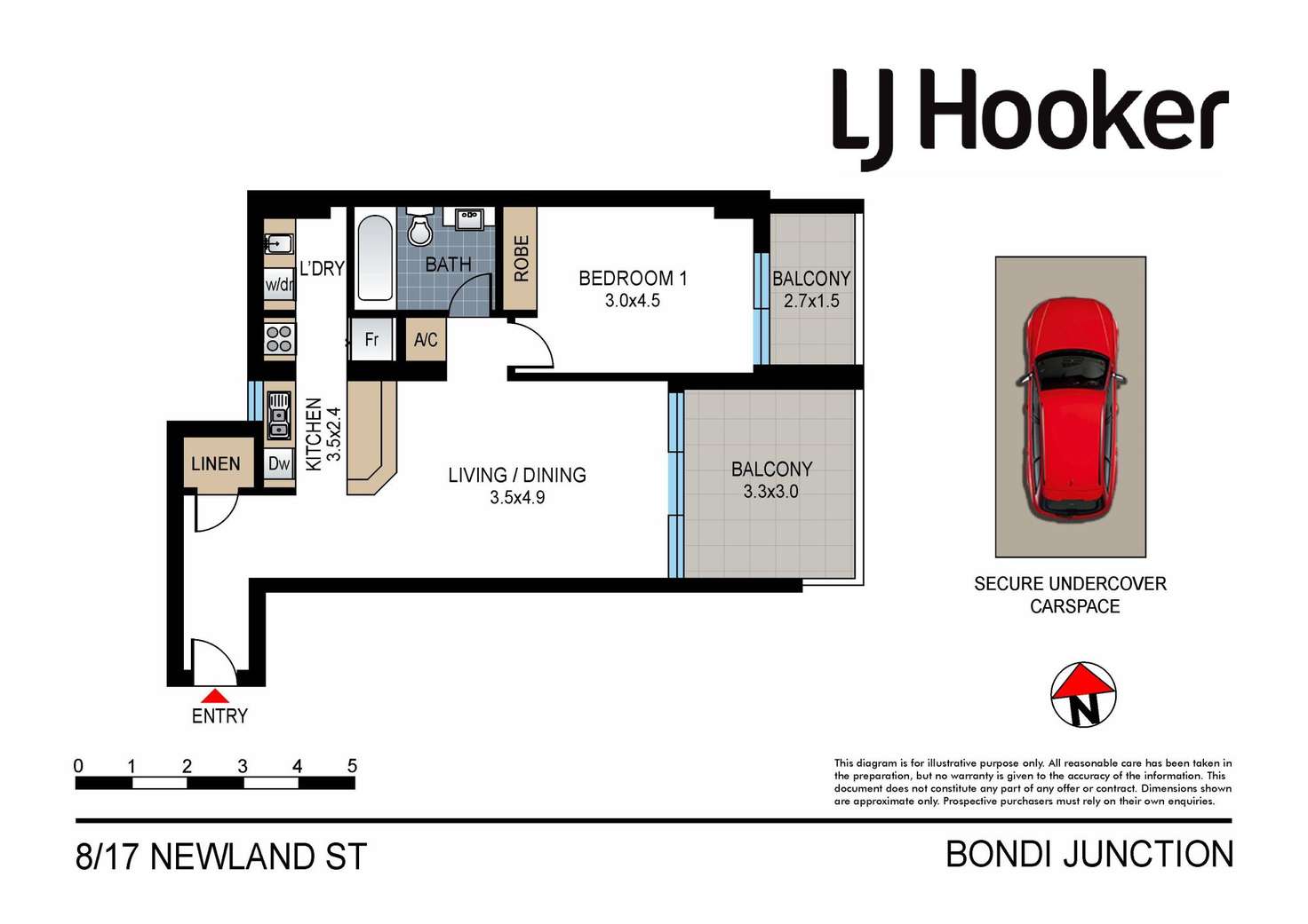 Floorplan of Homely apartment listing, 8/17-23 Newland Street, Bondi Junction NSW 2022