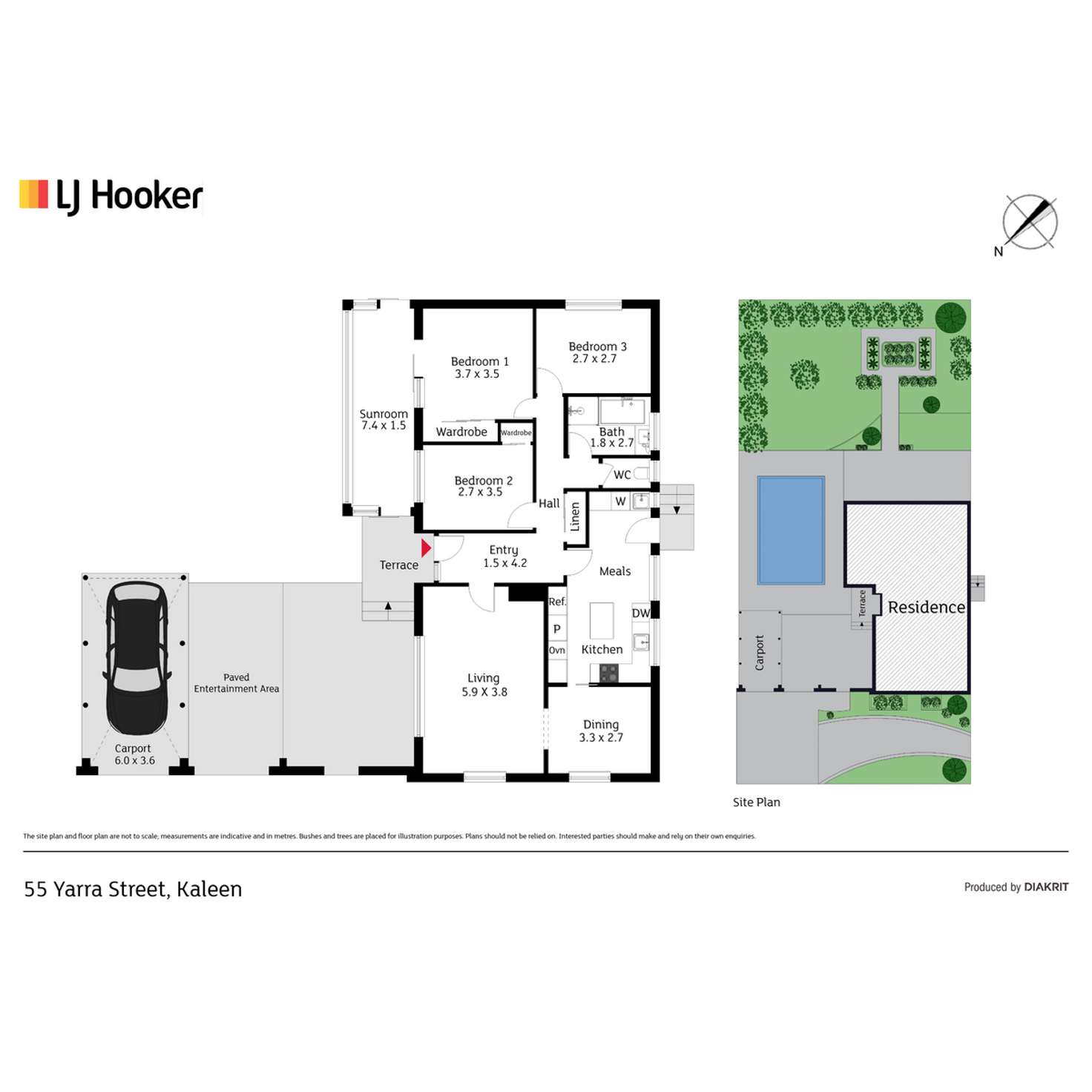 Floorplan of Homely house listing, 55 Yarra Street, Kaleen ACT 2617