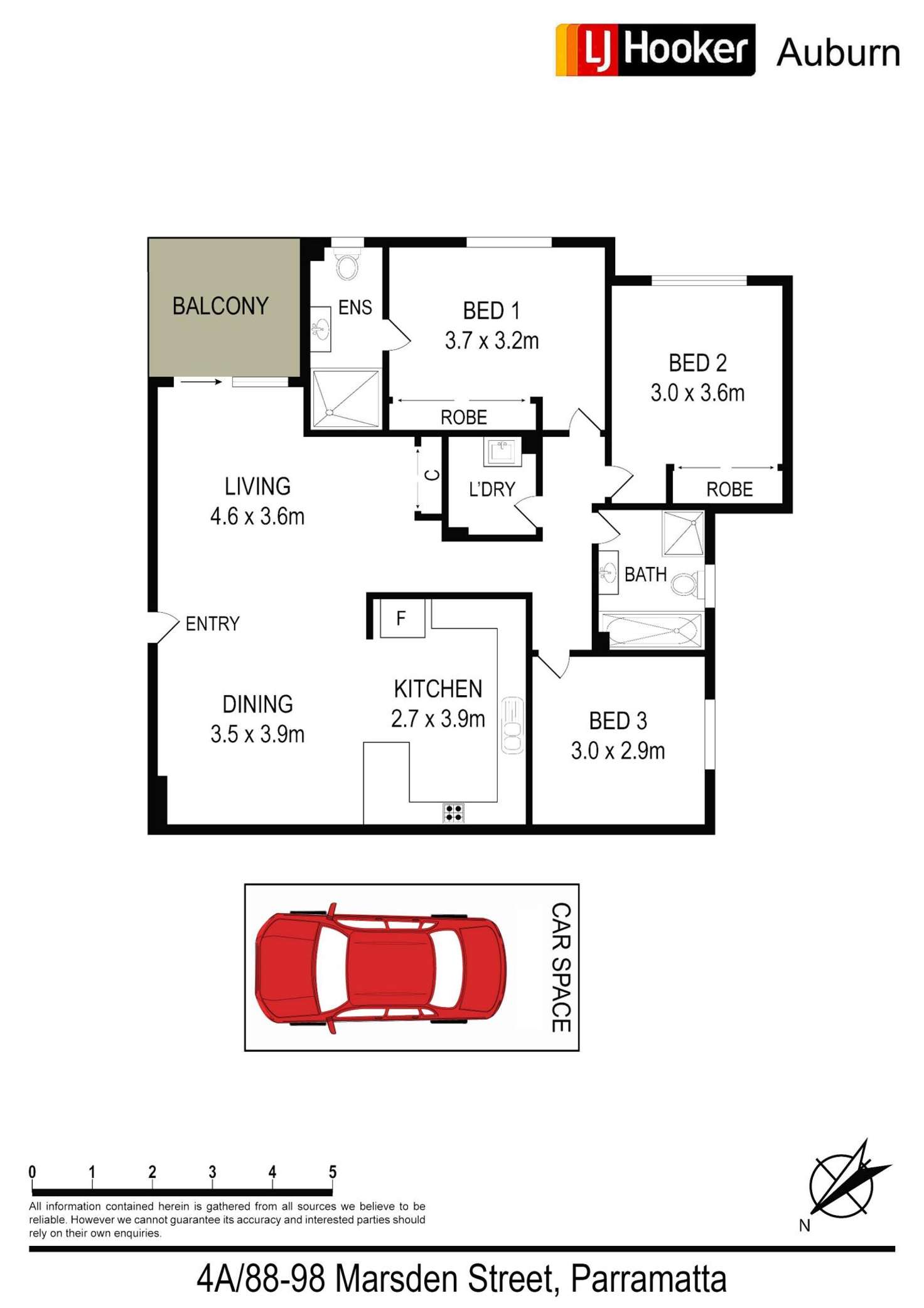 Floorplan of Homely apartment listing, 4a/88-98 Marsden St, Parramatta NSW 2150
