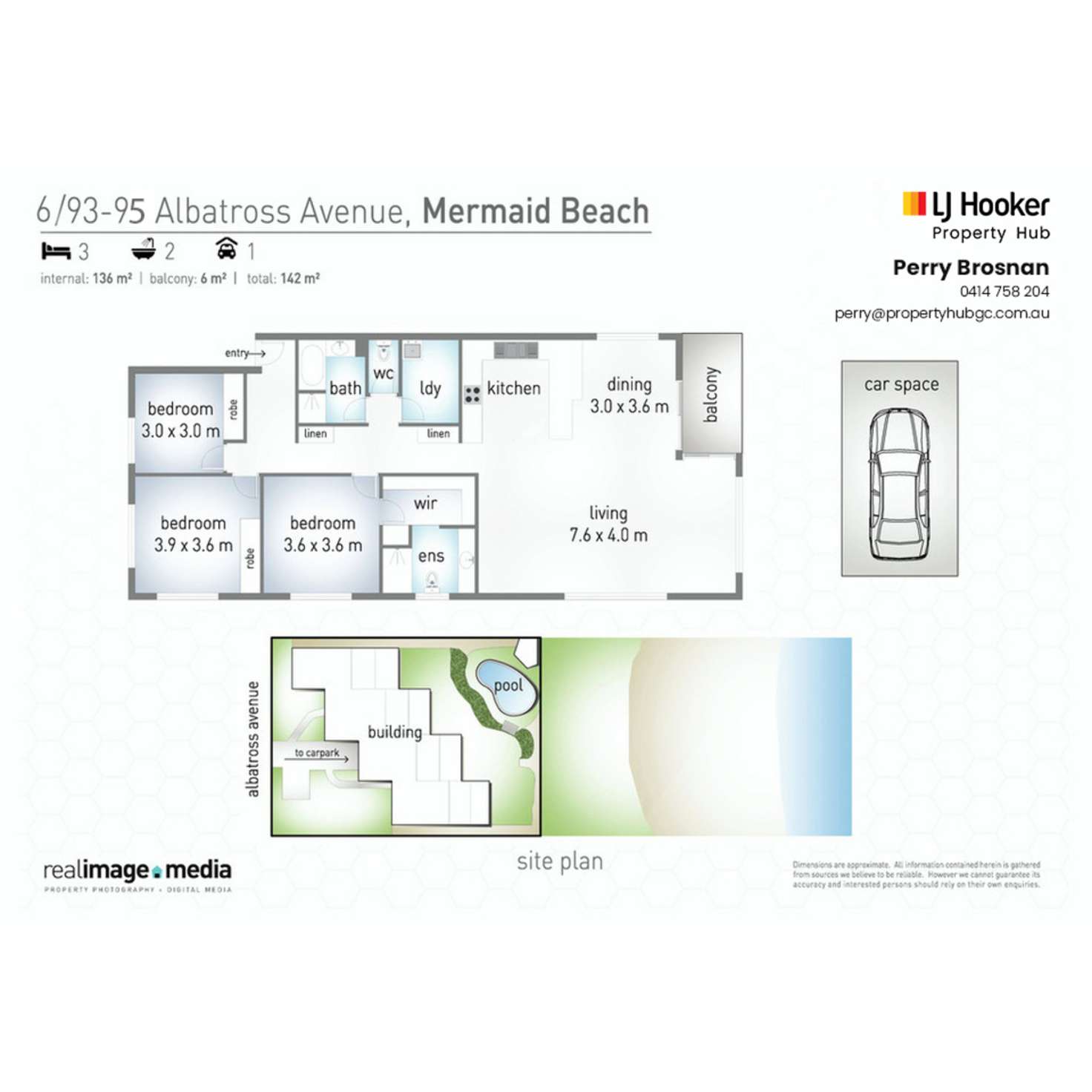 Floorplan of Homely unit listing, 6/93 Albatross Avenue, Mermaid Beach QLD 4218